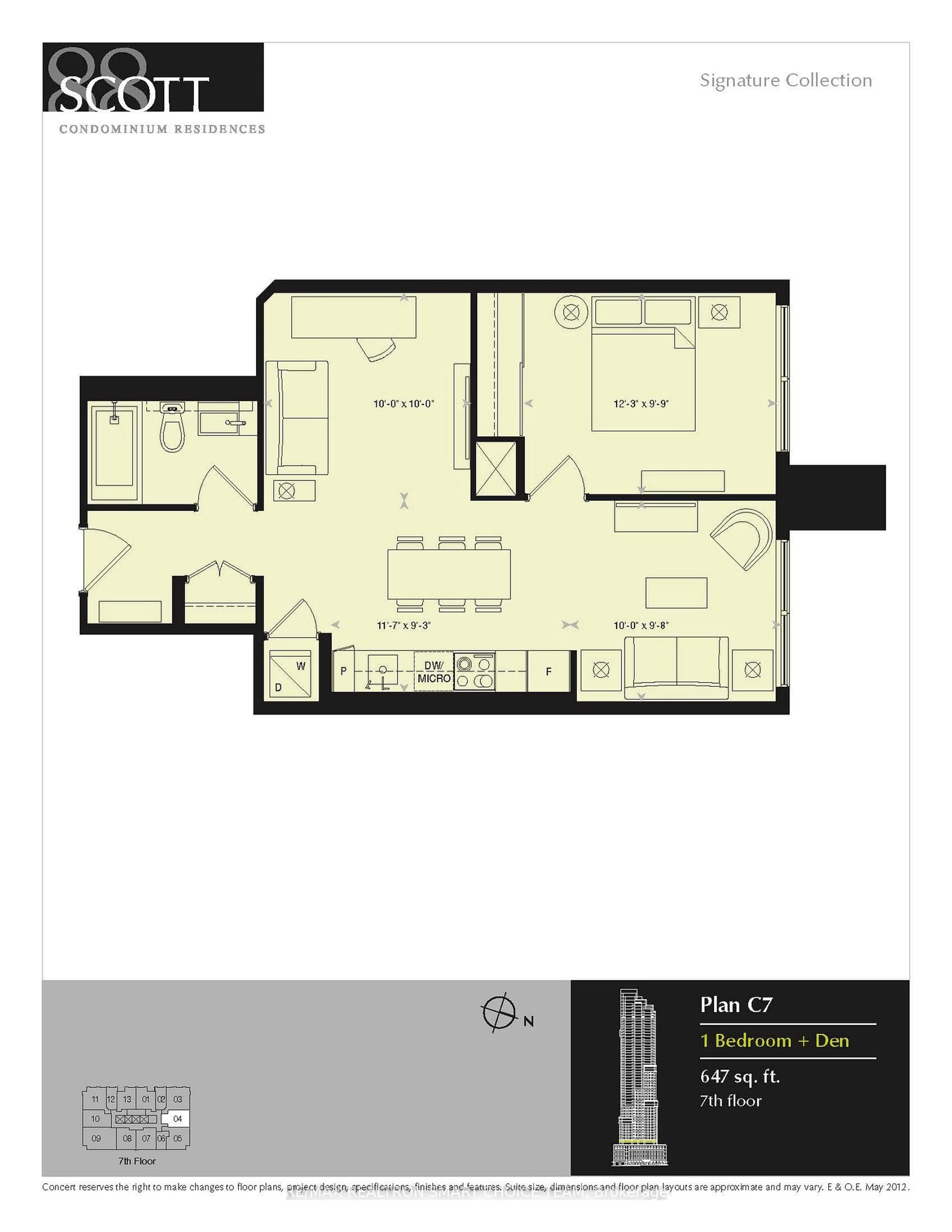 Floor plan for 88 Scott St #704, Toronto Ontario M5E 0A9