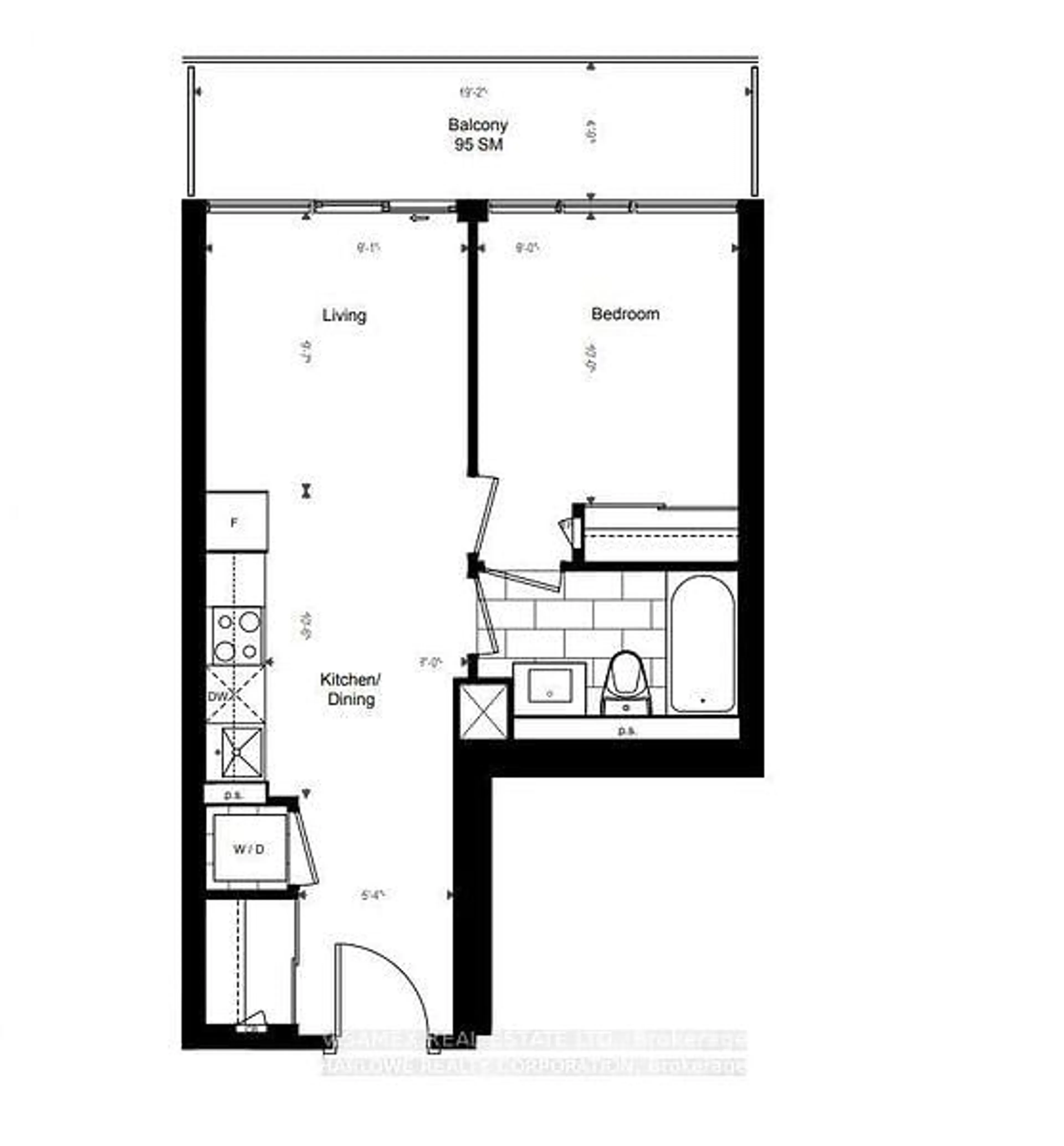 Floor plan for 135 Lower Sherbourne St #1956, Toronto Ontario M5A 1Y4