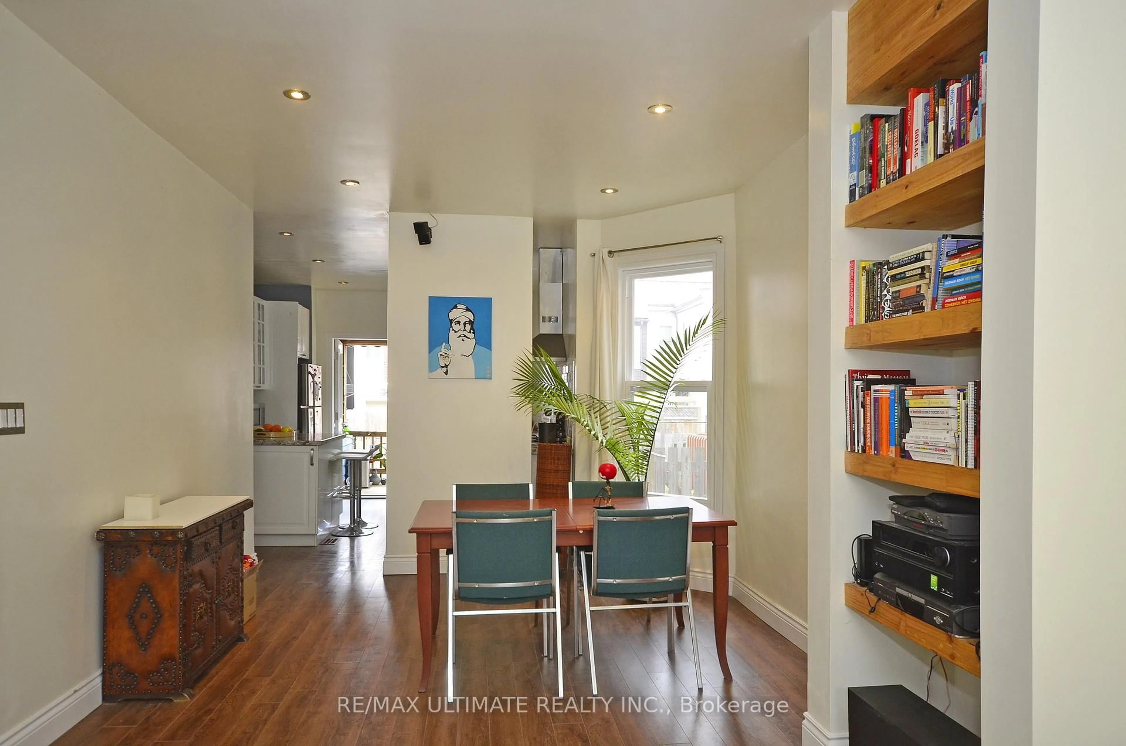 Dining room, wood/laminate floor for 13 Gore St, Toronto Ontario M6J 2C5