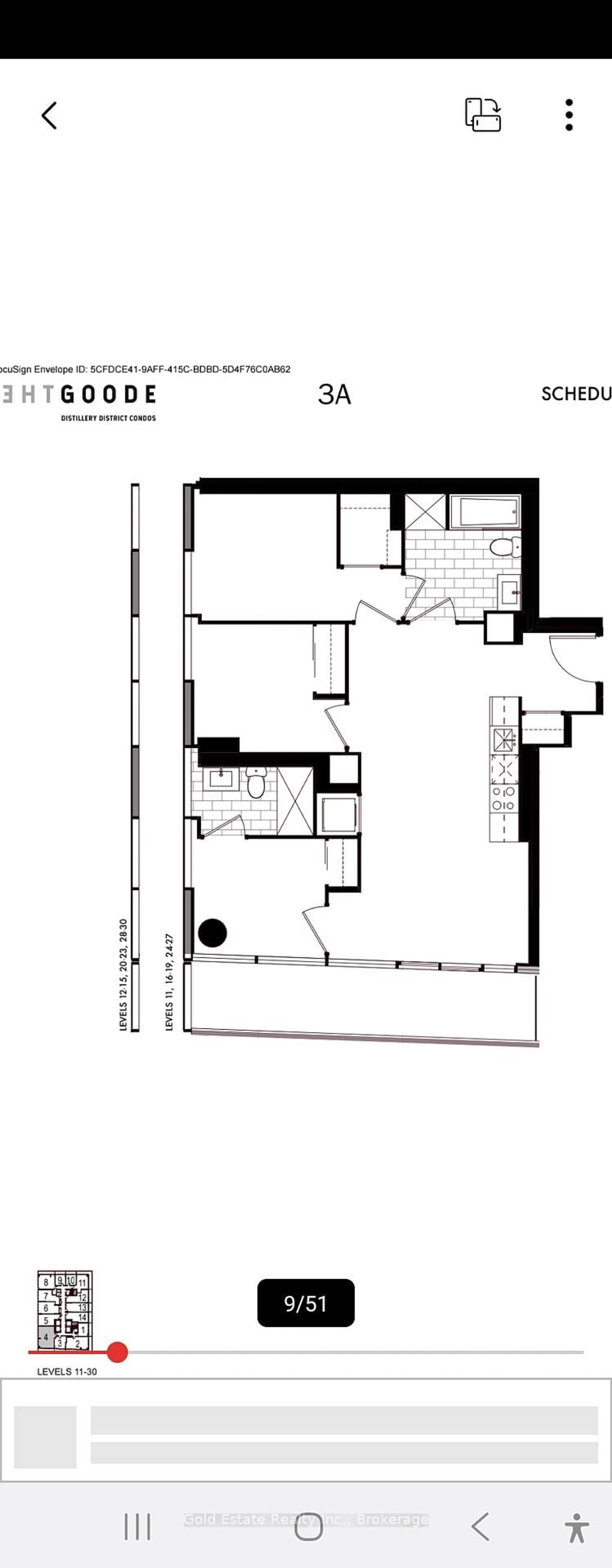 Floor plan for 33 Parliament St #1604, Toronto Ontario M5A 2Y2