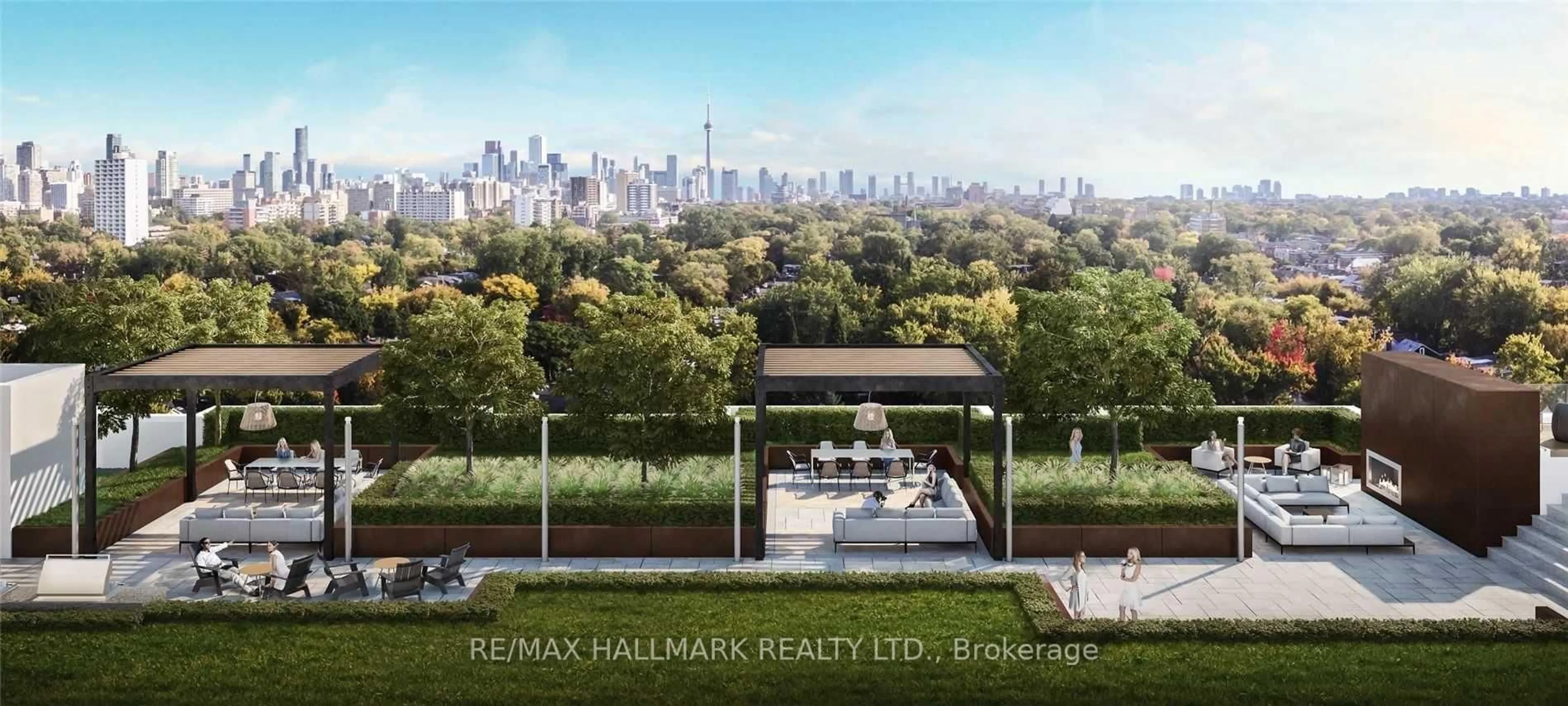 A pic from outside/outdoor area/front of a property/back of a property/a pic from drone, city buildings view from balcony for 280 Howland Ave #522, Toronto Ontario M5R 0C3