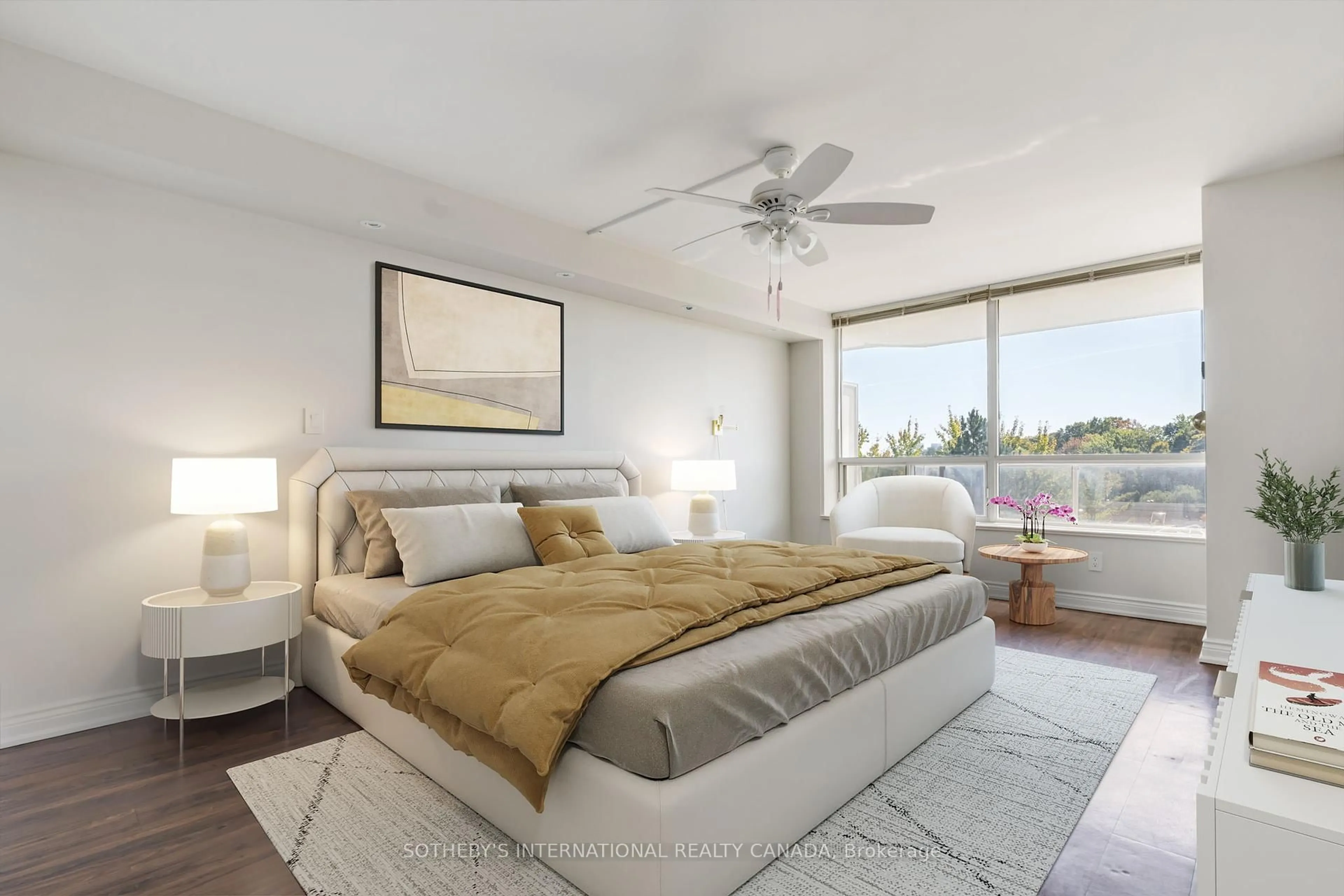 Bedroom with bed, unknown for 3181 Bayview Ave #512, Toronto Ontario M2K 2Y2