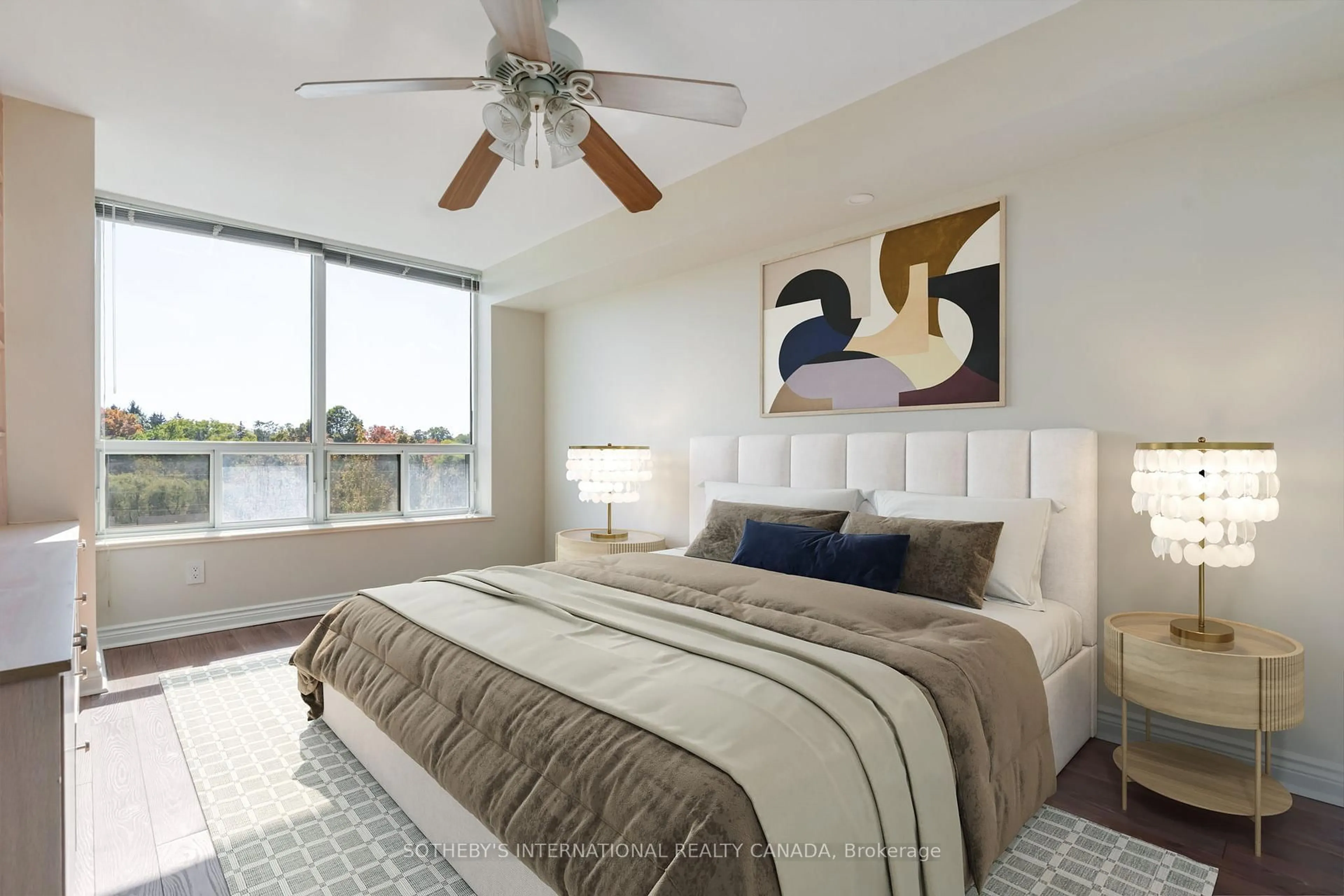 Bedroom with bed, unknown for 3181 Bayview Ave #512, Toronto Ontario M2K 2Y2