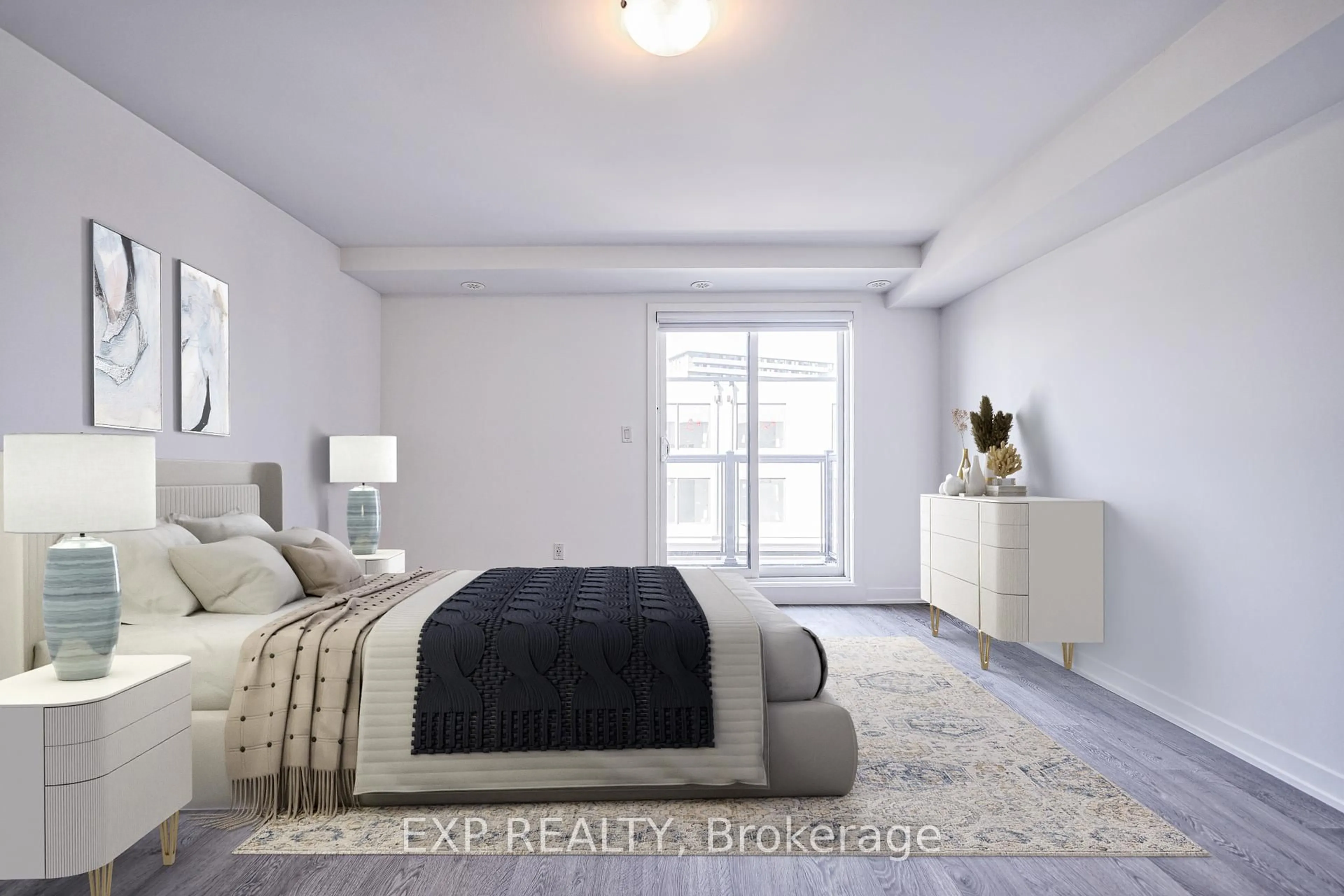 Bedroom with bed, unknown for 58 Hooyo Terr, Toronto Ontario M6A 0G1
