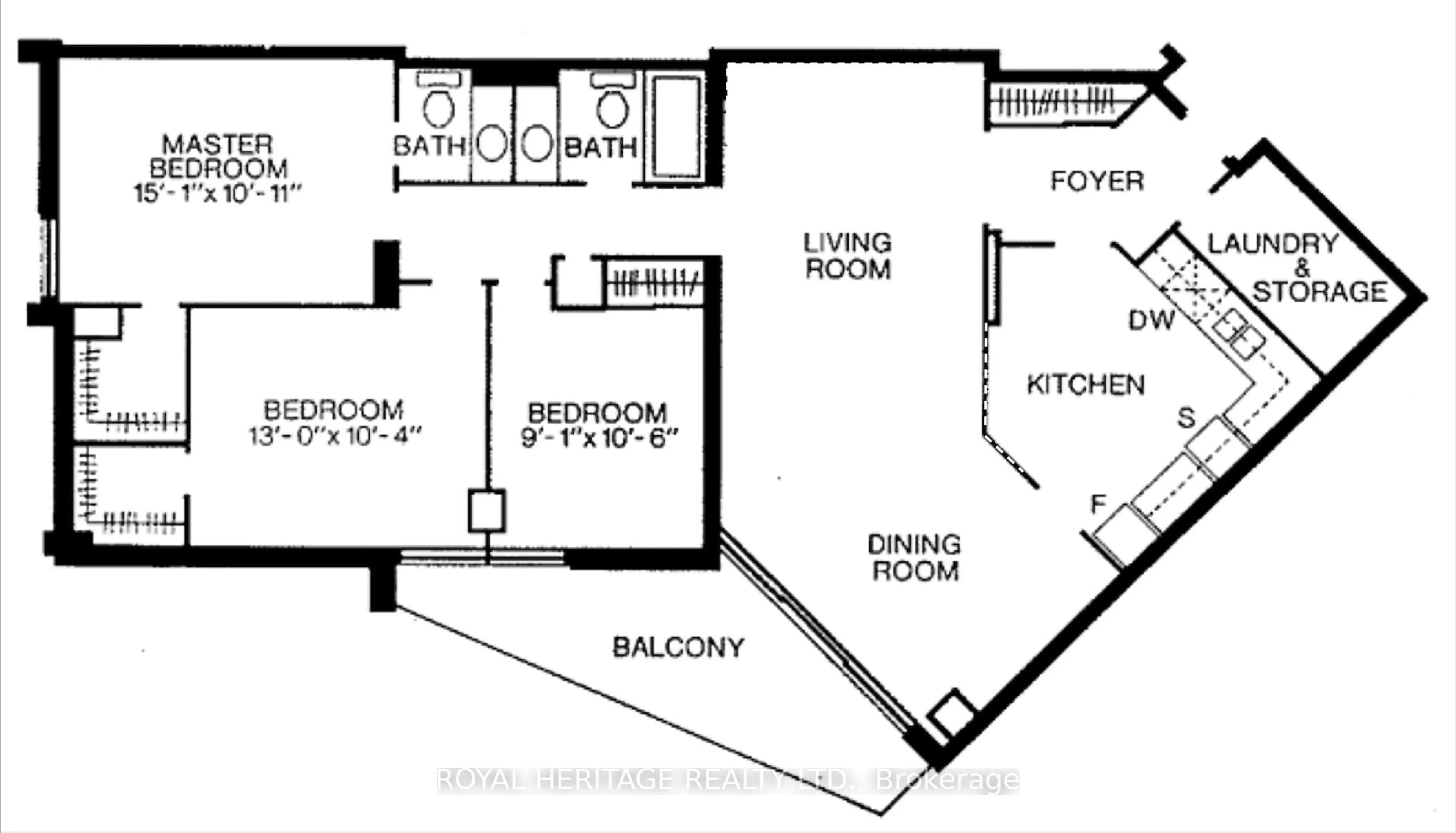 Floor plan for 75 Graydon Hall Dr #1706, Toronto Ontario M3A 3M5