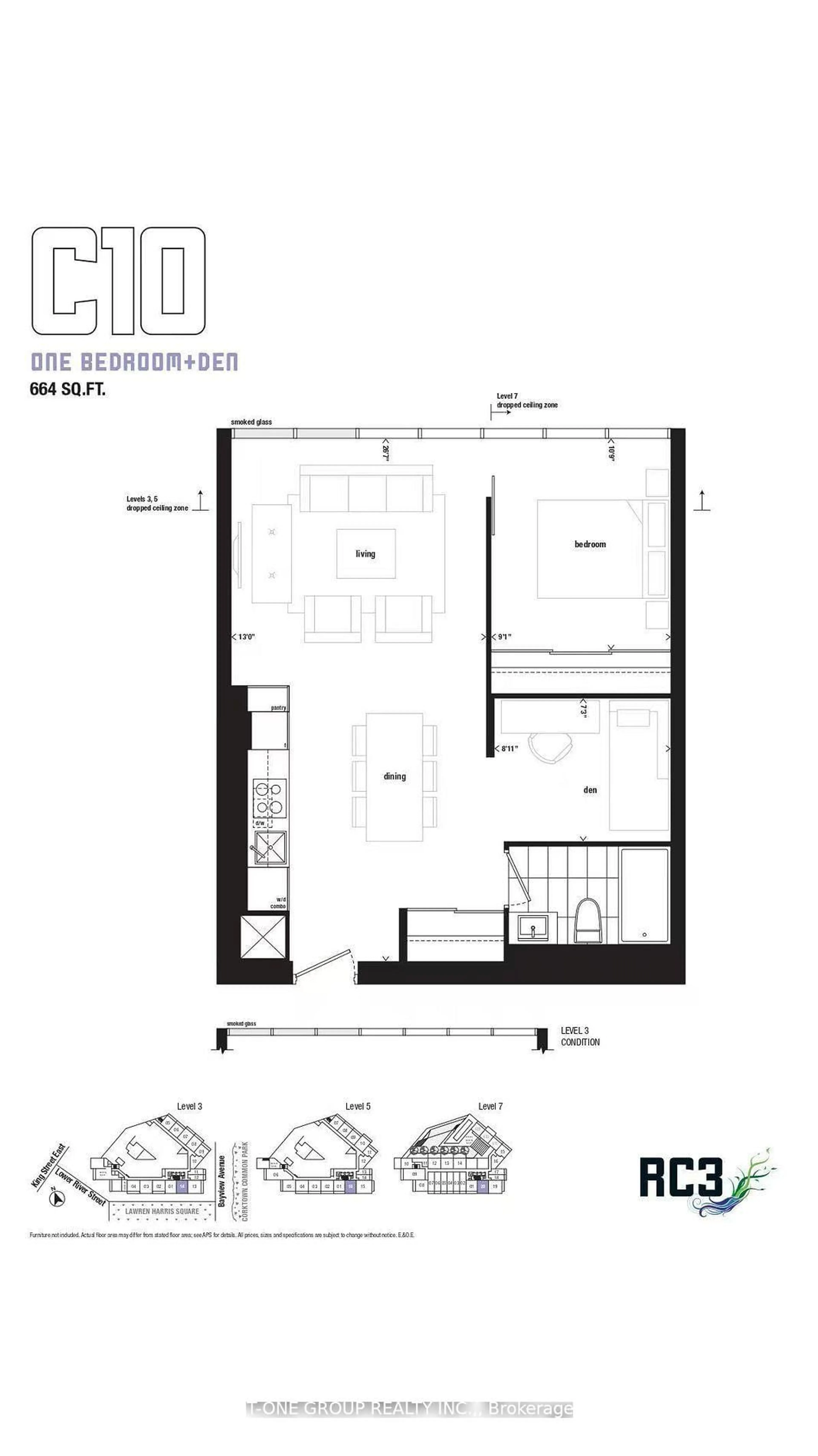 Floor plan for 170 Bayview Ave #314, Toronto Ontario M5A 0M4