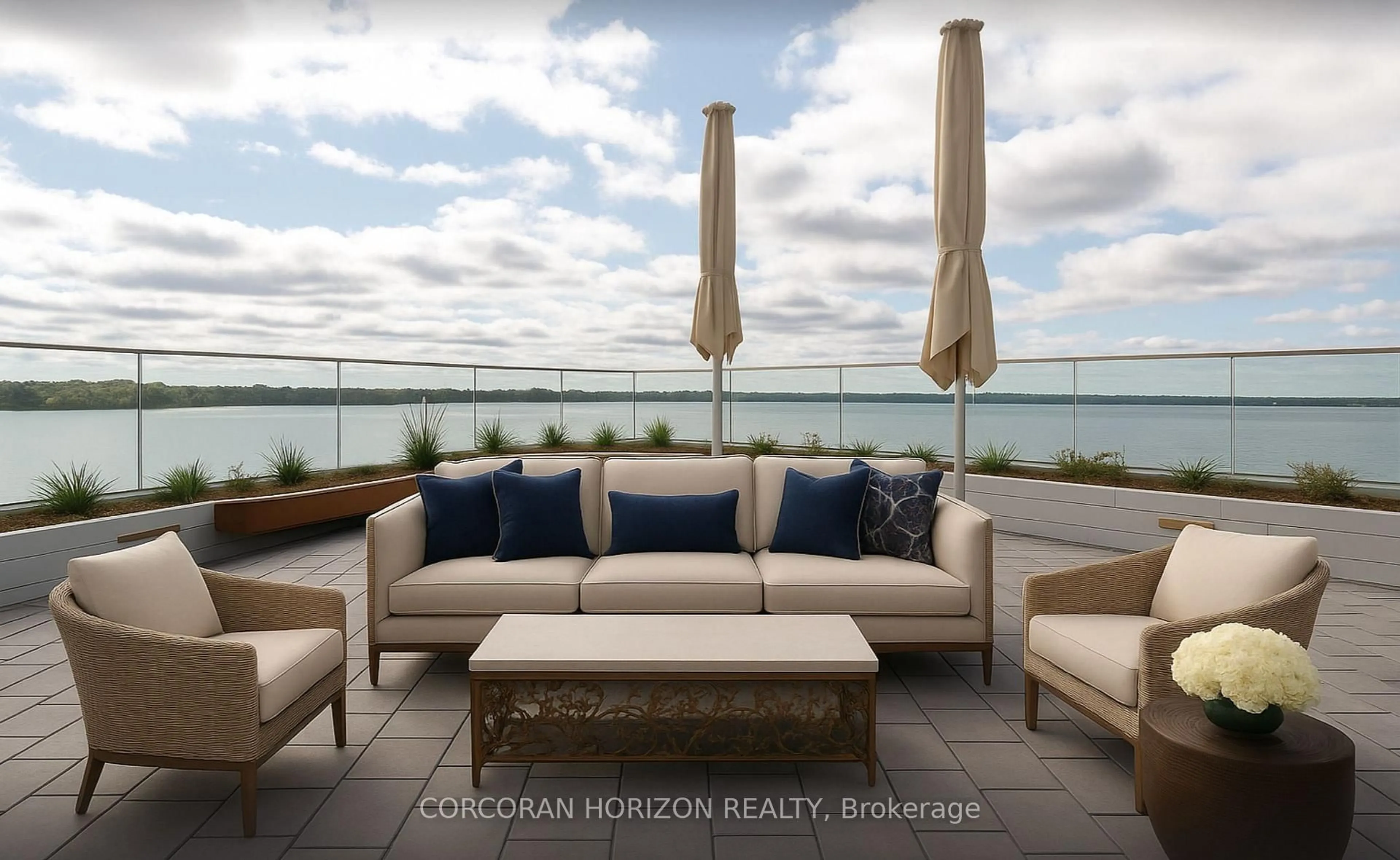 Patio, water/lake/river/ocean view for 118 Merchants' Wharf #912, Toronto Ontario M5A 0L3