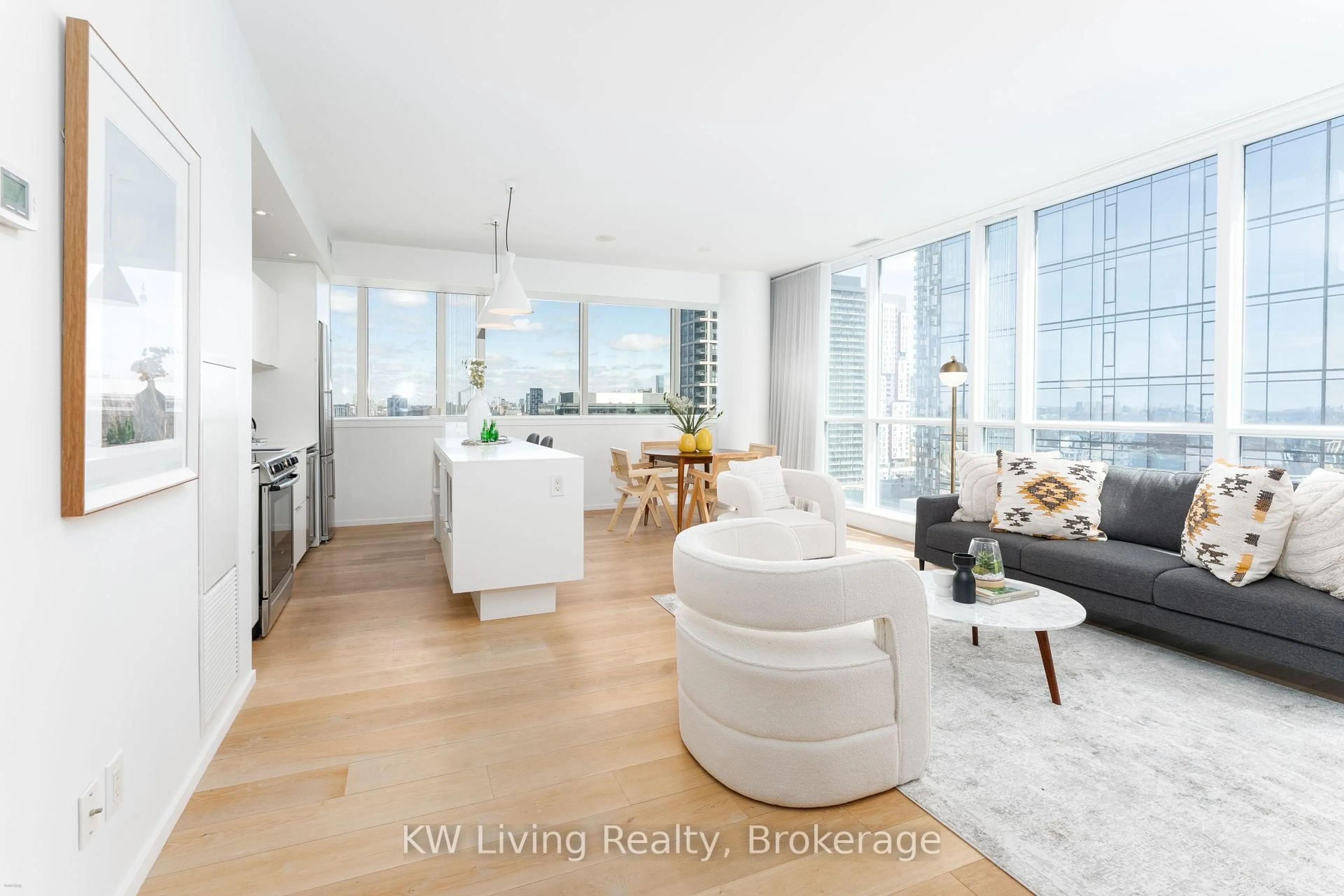 Living room with furniture, unknown for 8 Charlotte St #2103, Toronto Ontario M5V 0K4