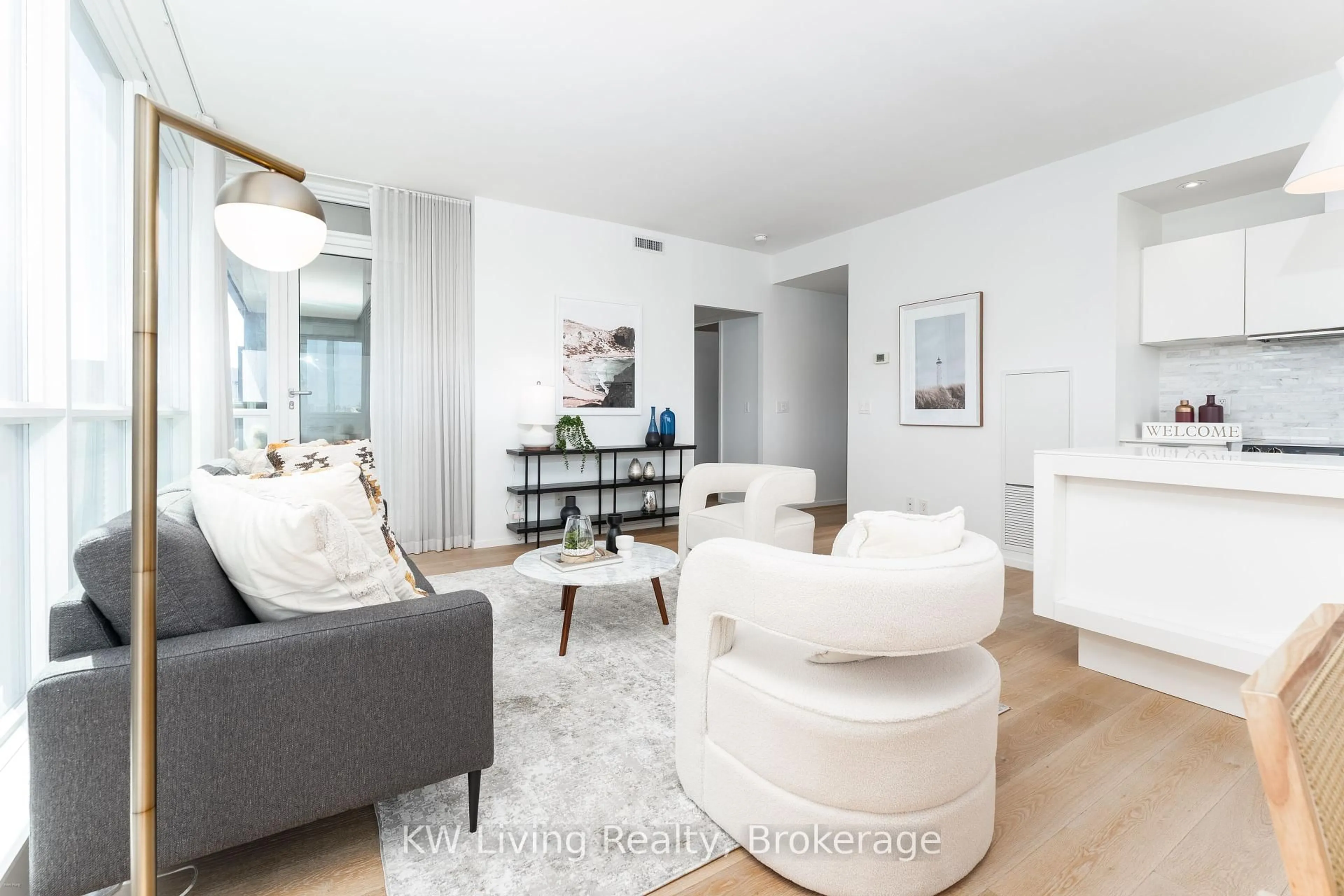 Living room with furniture, unknown for 8 Charlotte St #2103, Toronto Ontario M5V 0K4