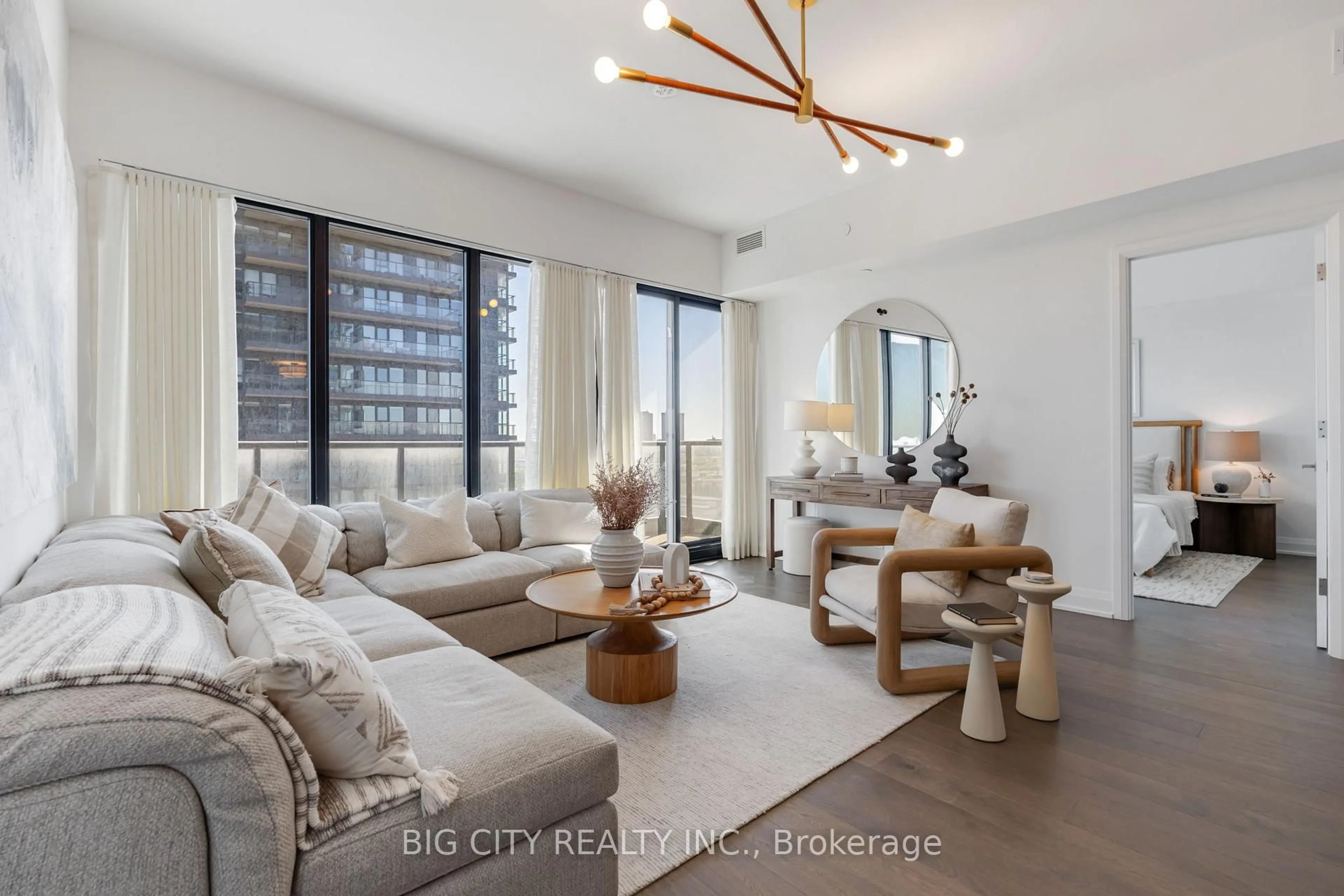 Living room with furniture, unknown for 33 Frederick Todd Way #1110, Toronto Ontario M4G 0C9
