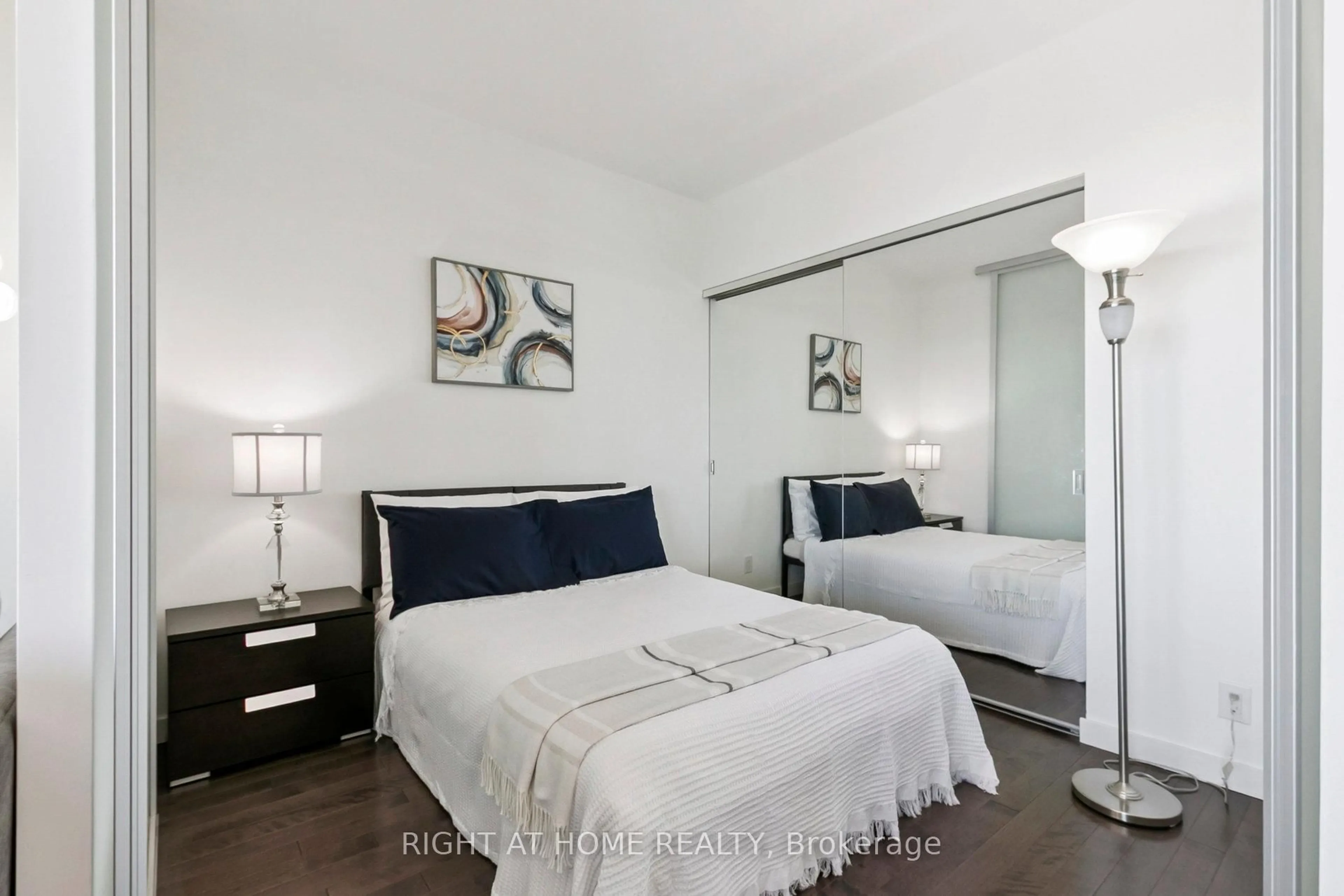Bedroom with bed, unknown for 390 Cherry St #3207, Toronto Ontario M5A 0E2