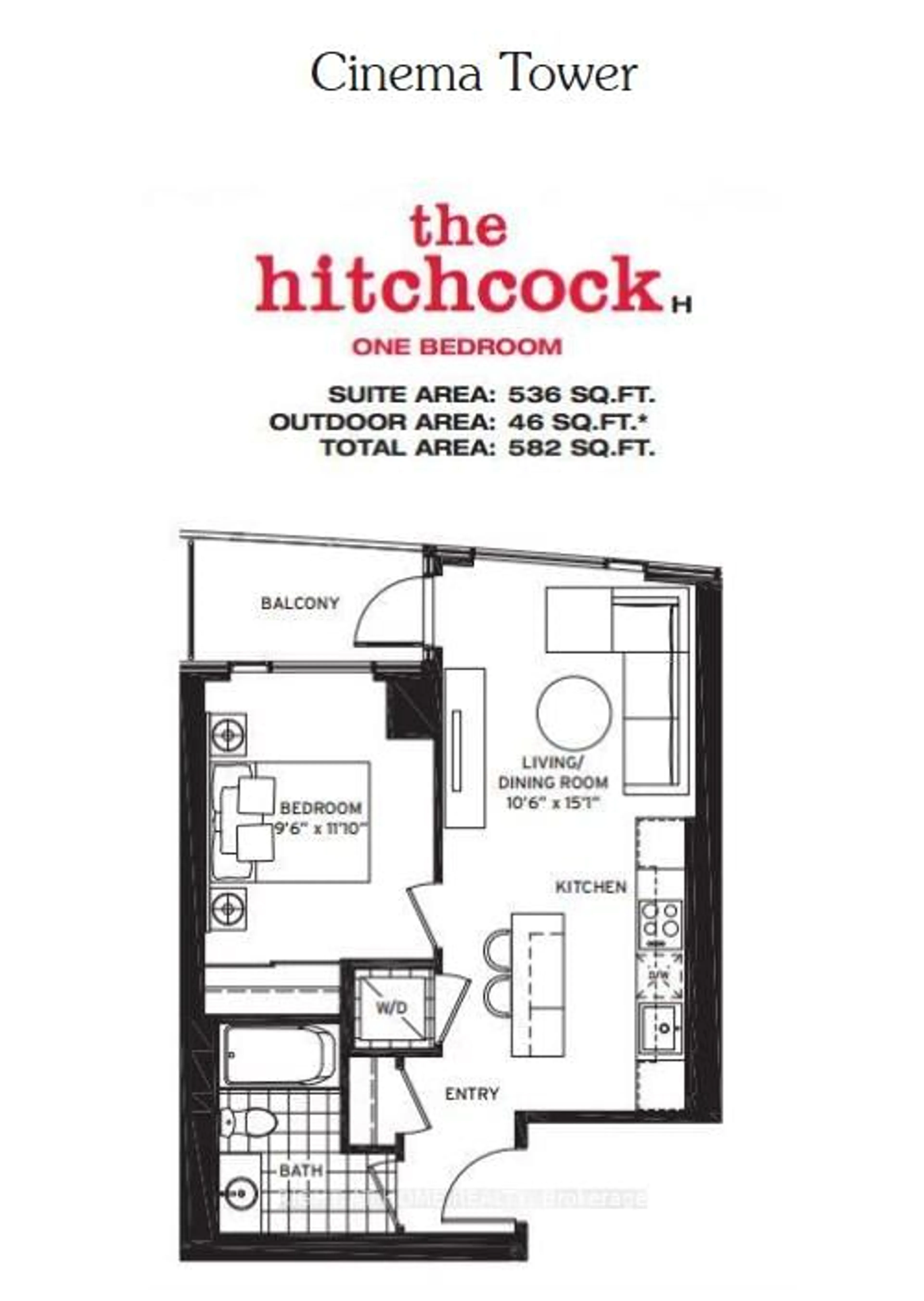 Floor plan for 21 Widmer St #2708, Toronto Ontario M5V 2E8