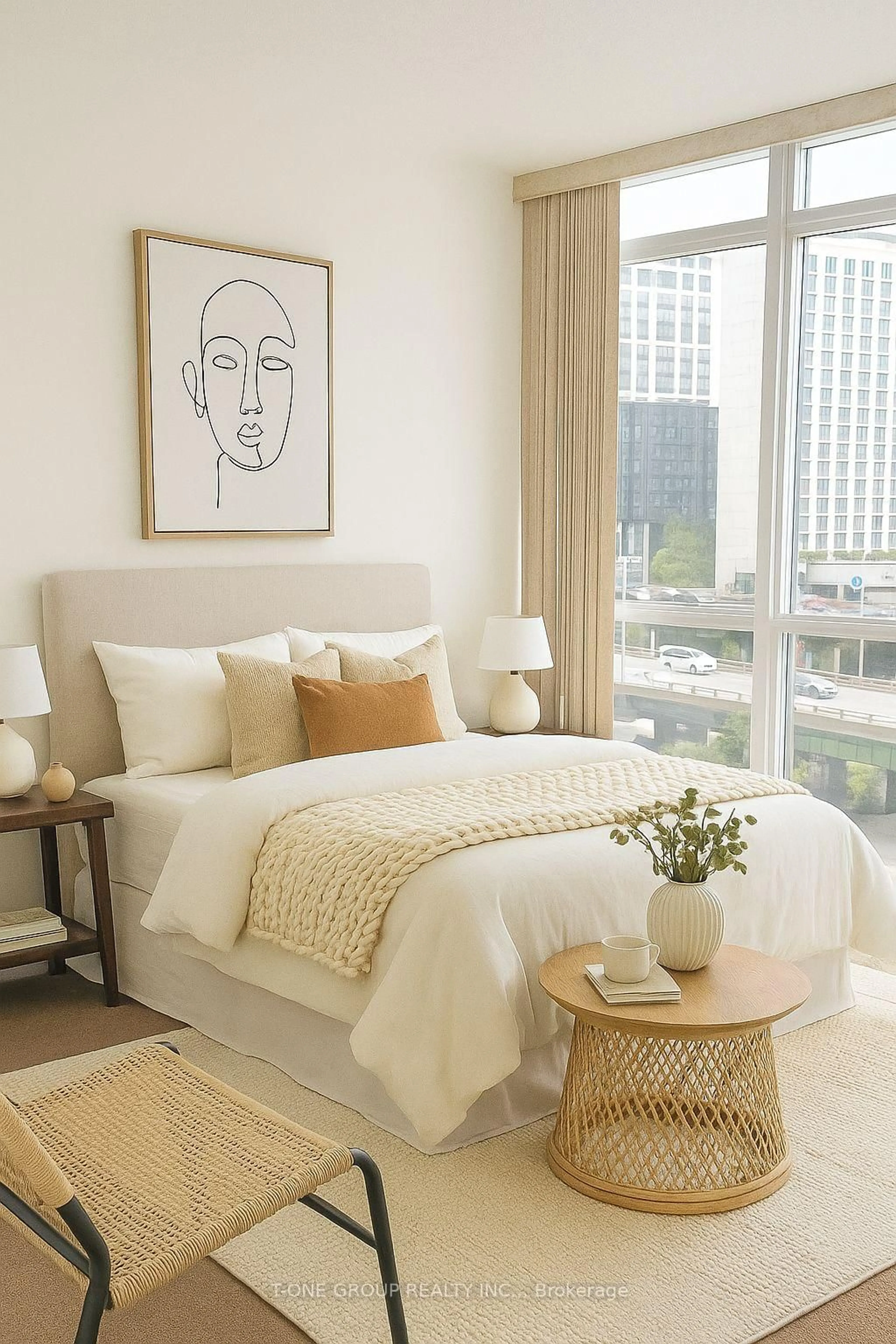 Bedroom with bed, unknown for 11 Brunel Crt #510, Toronto Ontario M5V 3Y3
