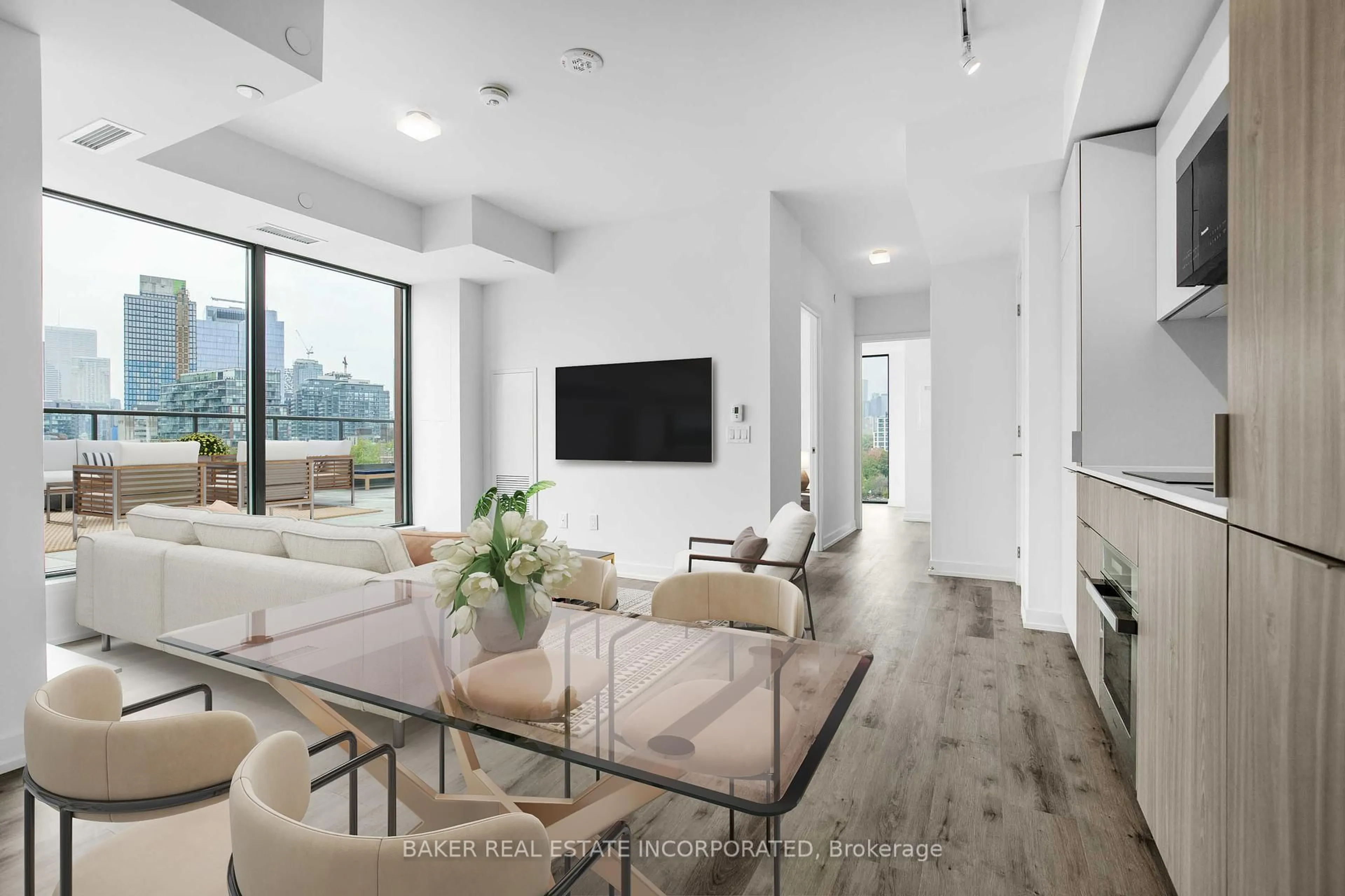 Living room with furniture, unknown for 28 Eastern Ave #722, Toronto Ontario M5A 0Y2