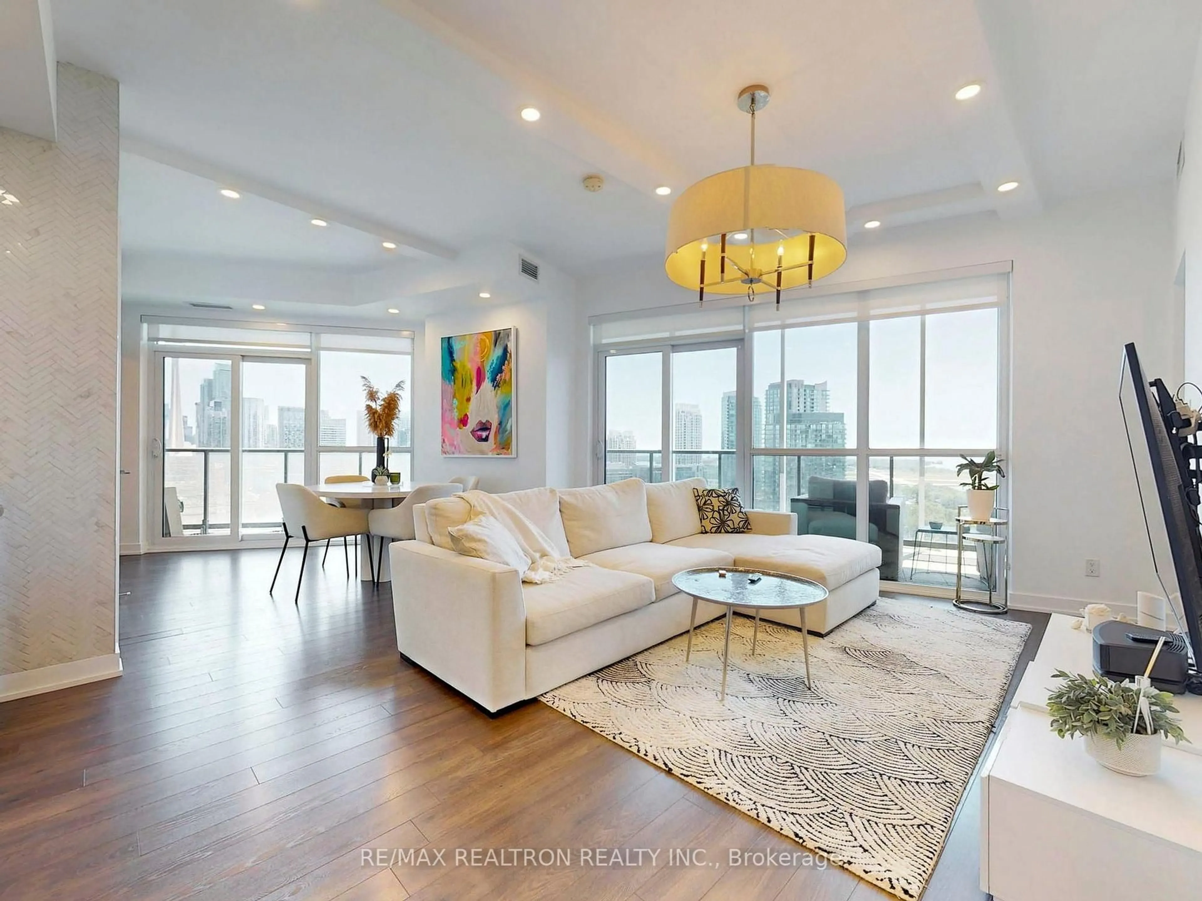 Living room with furniture, unknown for 30 Ordnance St #1811, Toronto Ontario M6K 0C8