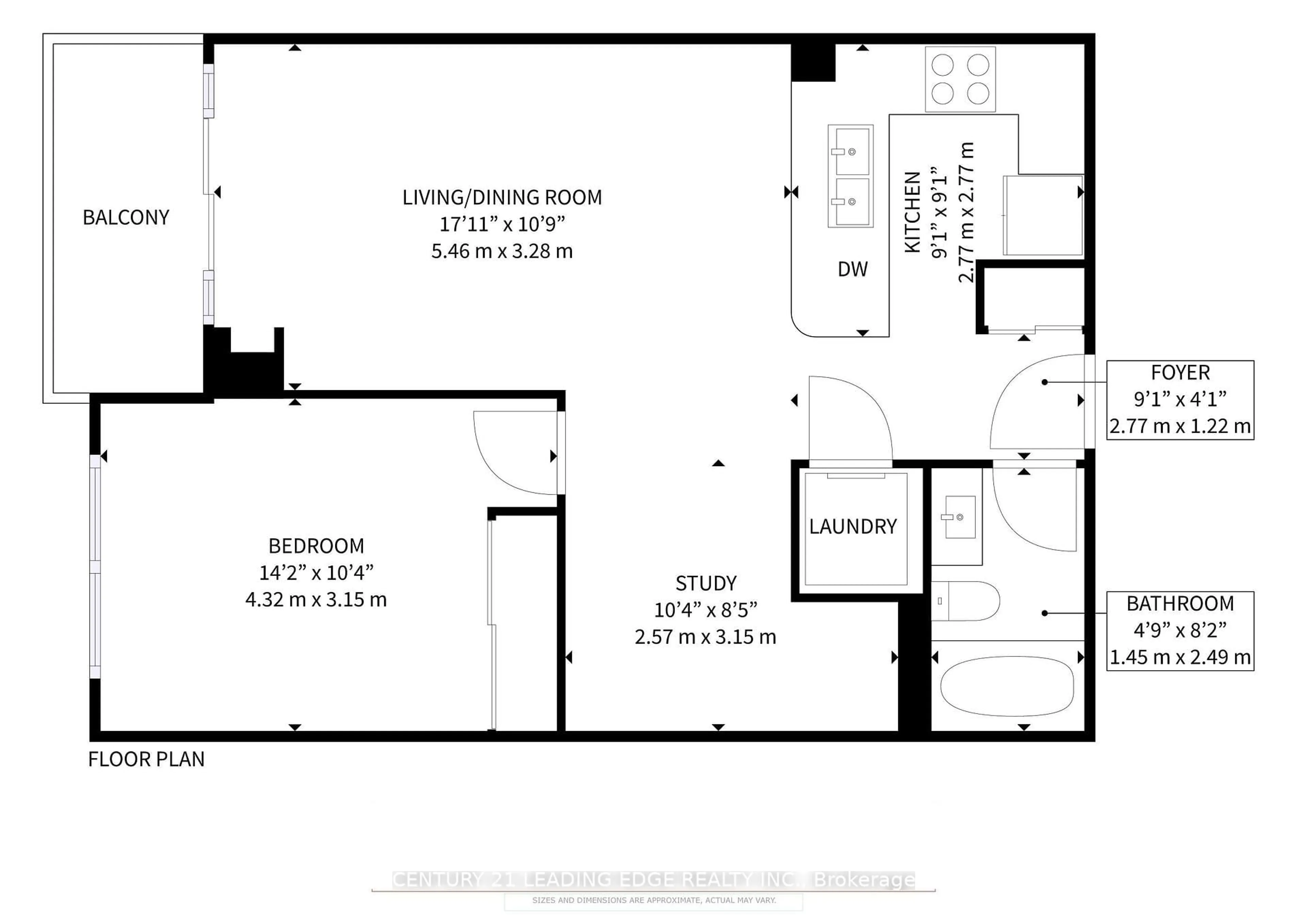 Floor plan for 30 Grand Trunk Cres #3503, Toronto Ontario M5J 3A4