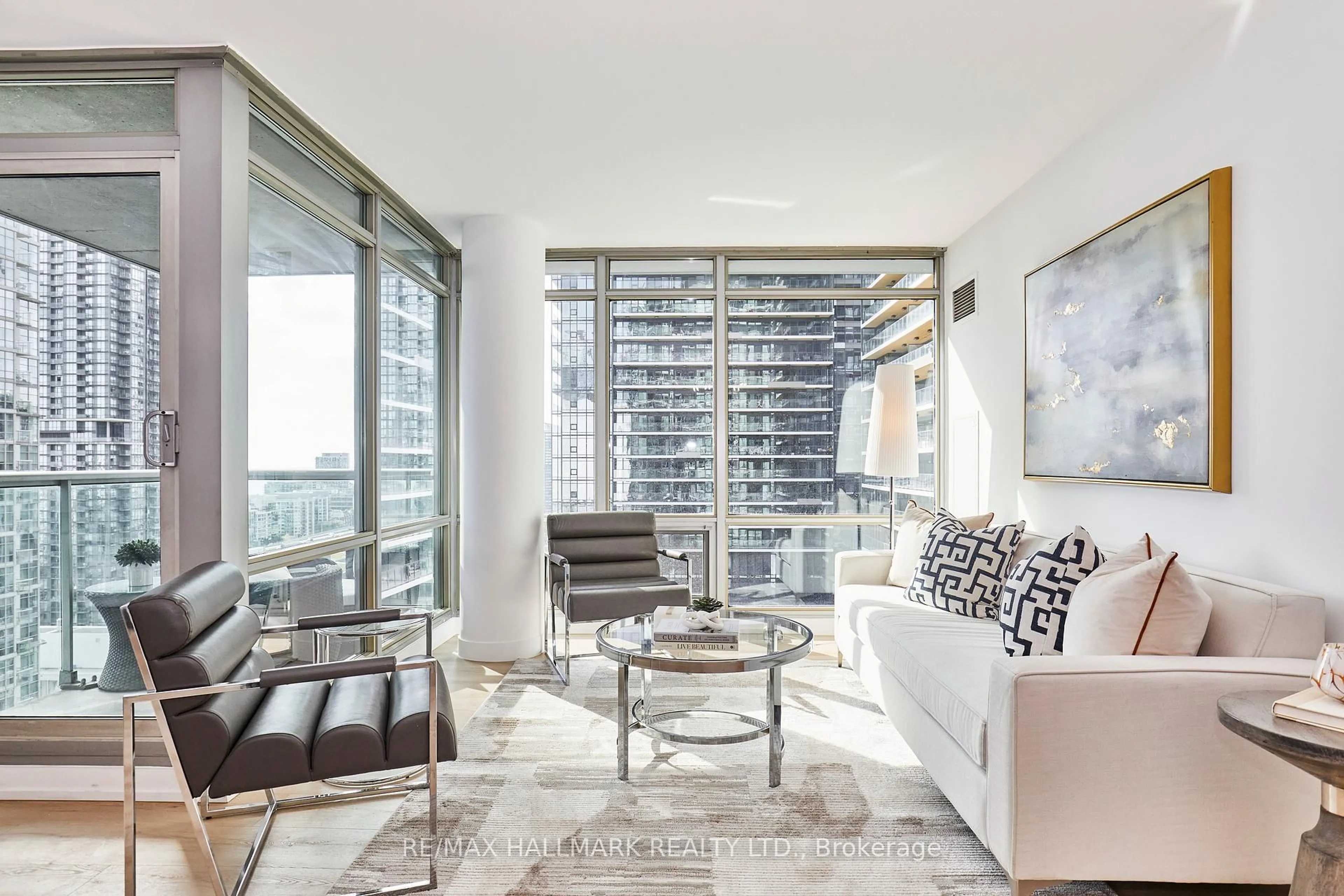 Living room with furniture, unknown for 81 Navy Wharf Crt #2306, Toronto Ontario M5V 3S2