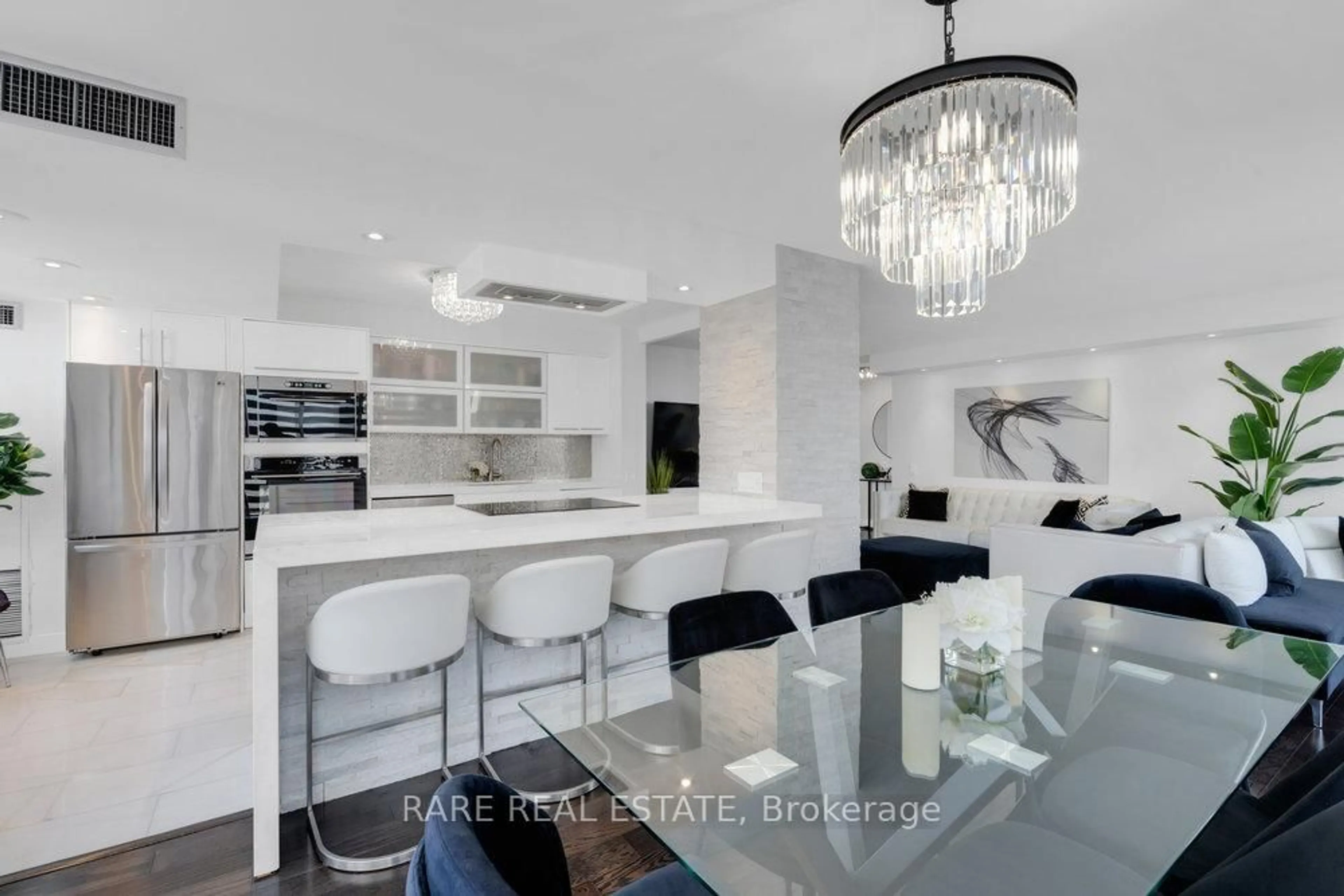 Contemporary kitchen, ceramic/tile floor for 100 Upper Madison Ave #1503, Toronto Ontario M2N 6M4