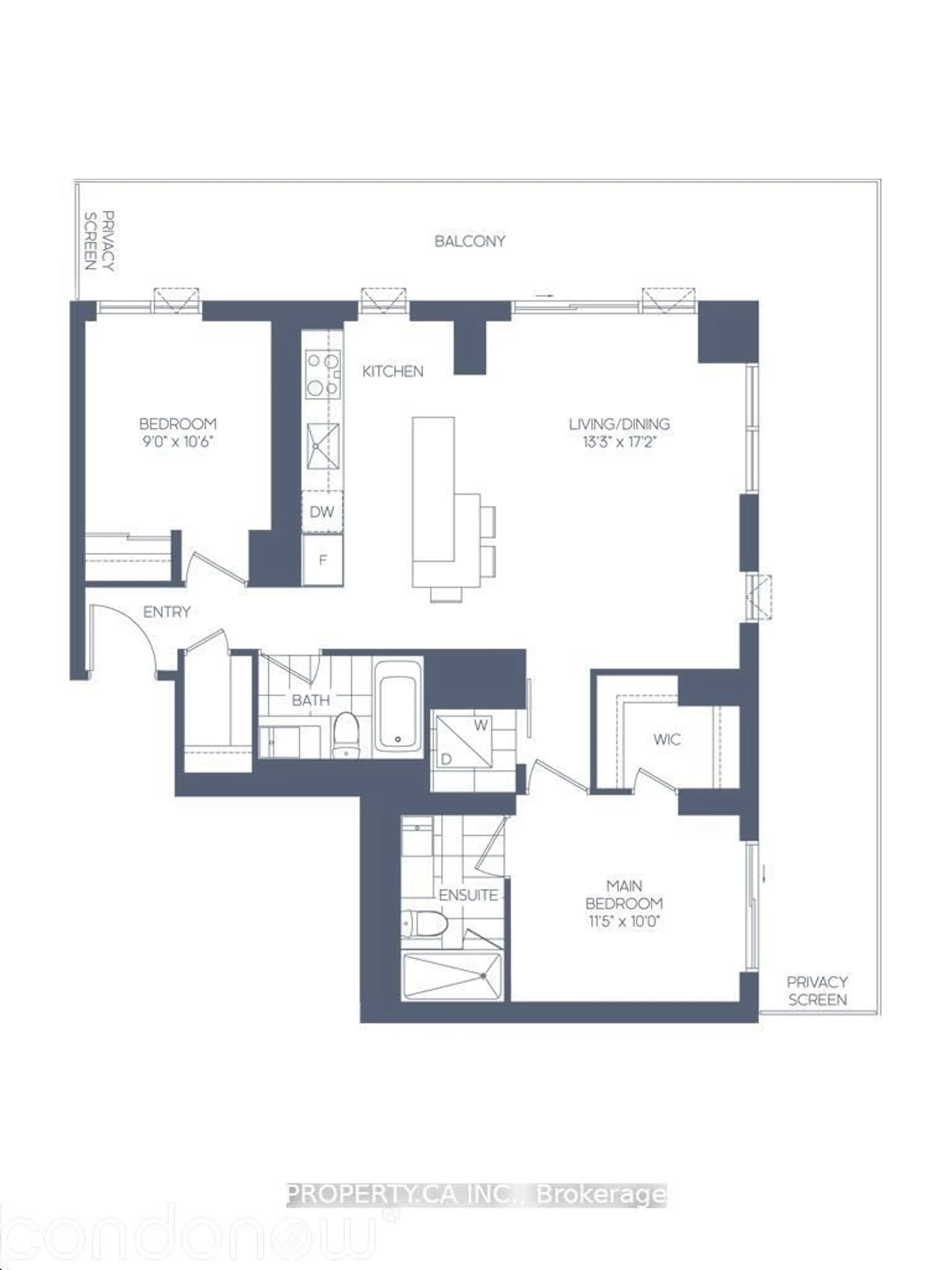 Floor plan for 15 Lower Jarvis St #4005, Toronto Ontario M5E 1R7