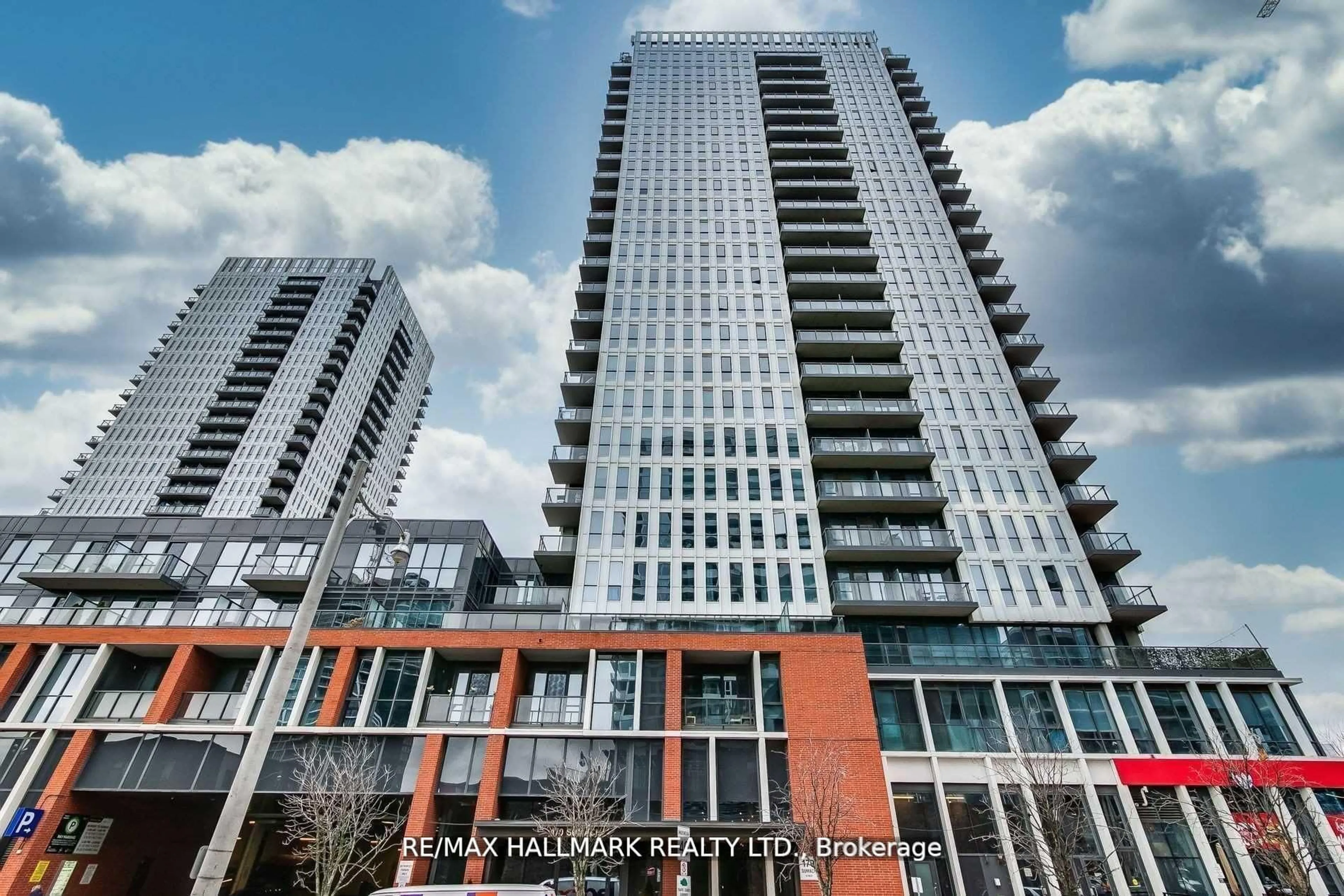 A pic from outside/outdoor area/front of a property/back of a property/a pic from drone, city buildings view from balcony for 170 Sumach St #2201, Toronto Ontario M5A 3K2