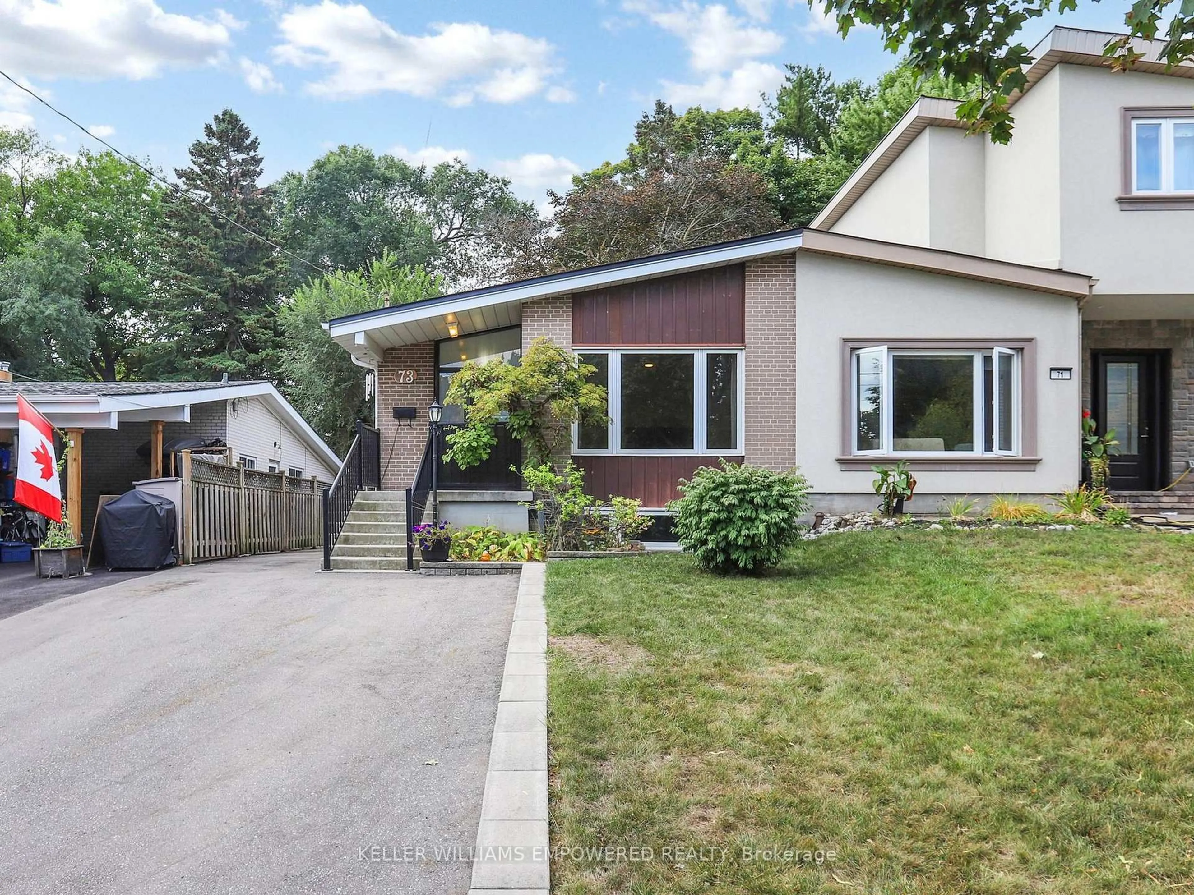 Home with vinyl exterior material, street for 73 Northey Dr, Toronto Ontario M2L 2S8