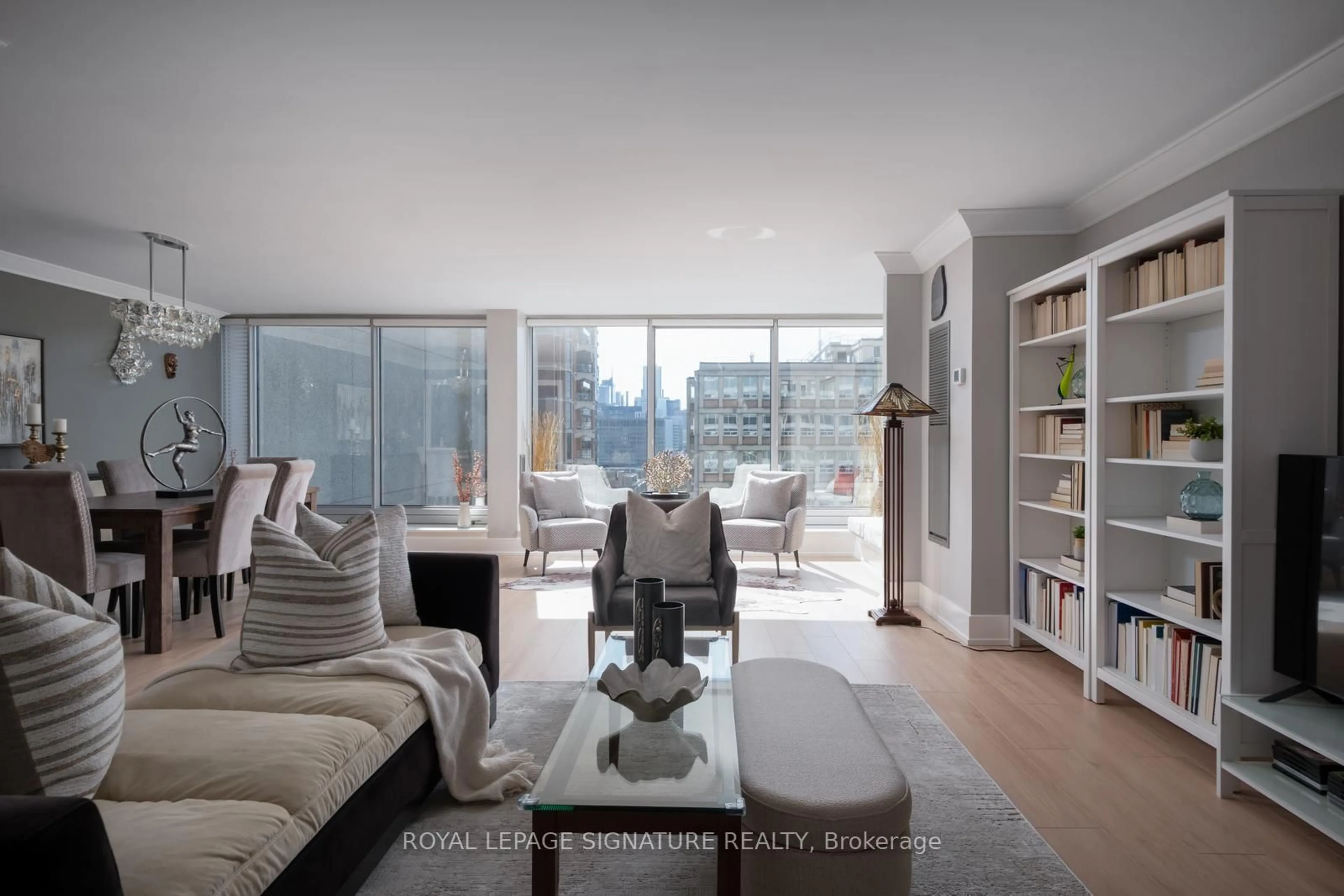 Living room with furniture, unknown for 110 Bloor St #1201, Toronto Ontario M5S 2W7