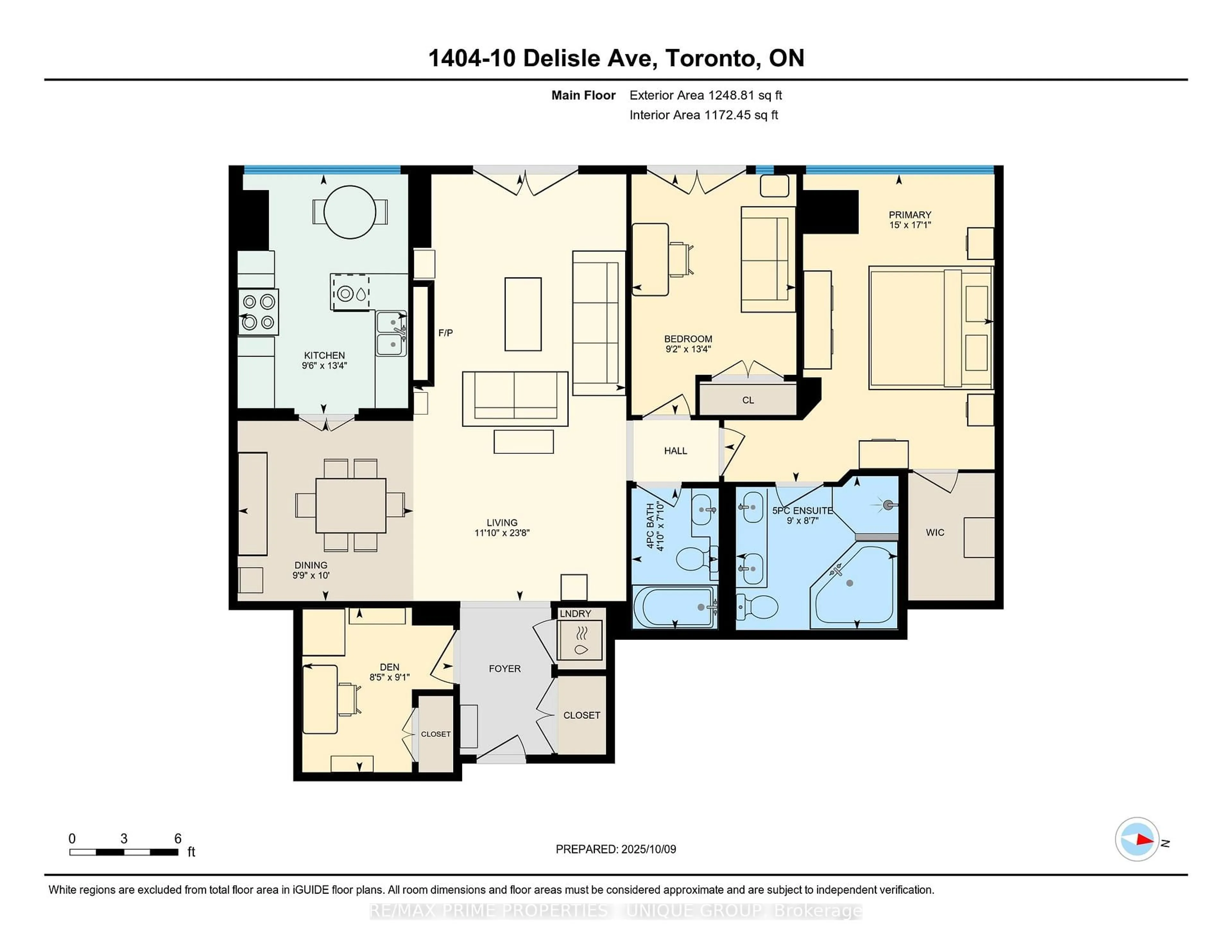 Floor plan for 10 Delisle Ave #1404, Toronto Ontario M4V 3C6
