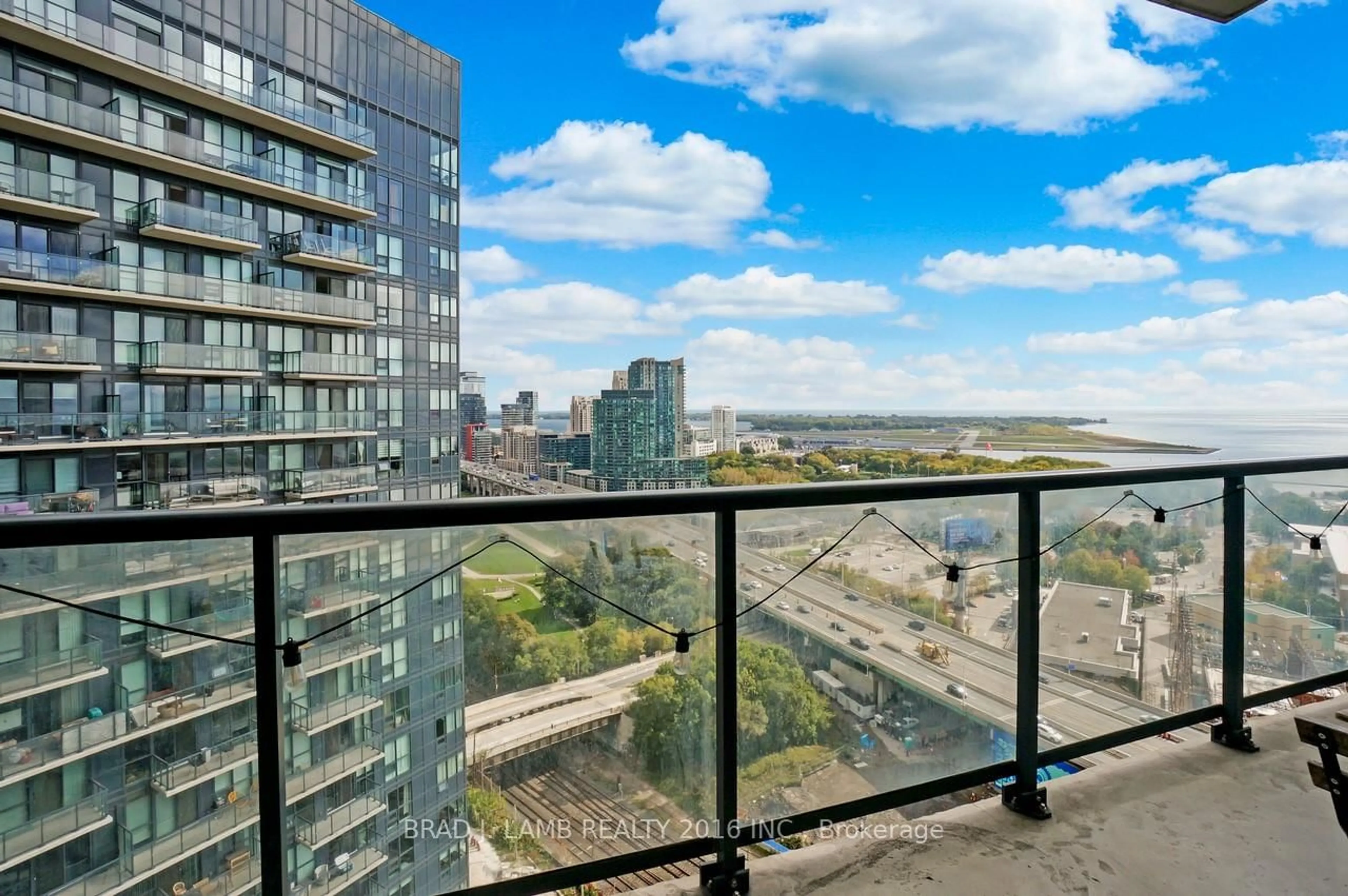 Balcony in the apartment, city buildings view from balcony for 51 East Liberty St #2211, Toronto Ontario M6K 3P8
