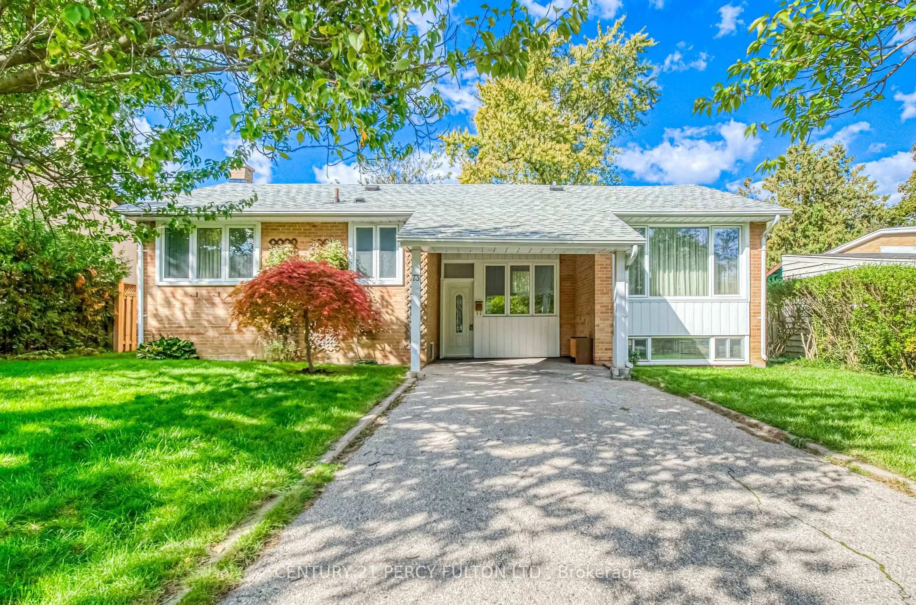Home with brick exterior material, street for 73 Berkinshaw Cres, Toronto Ontario M3B 2T1