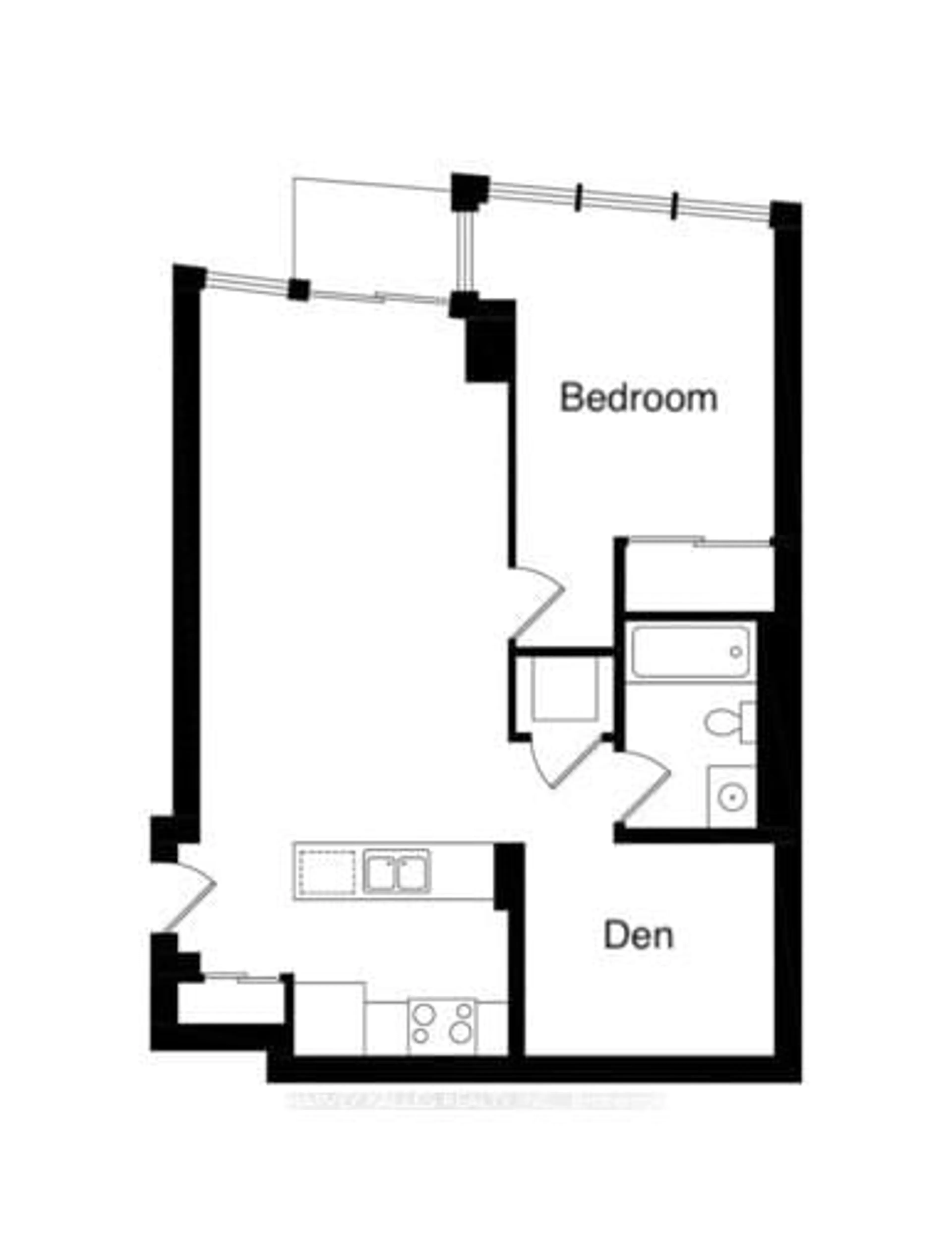 Floor plan for 5 Mariner Terr #208, Toronto Ontario M5V 3V6