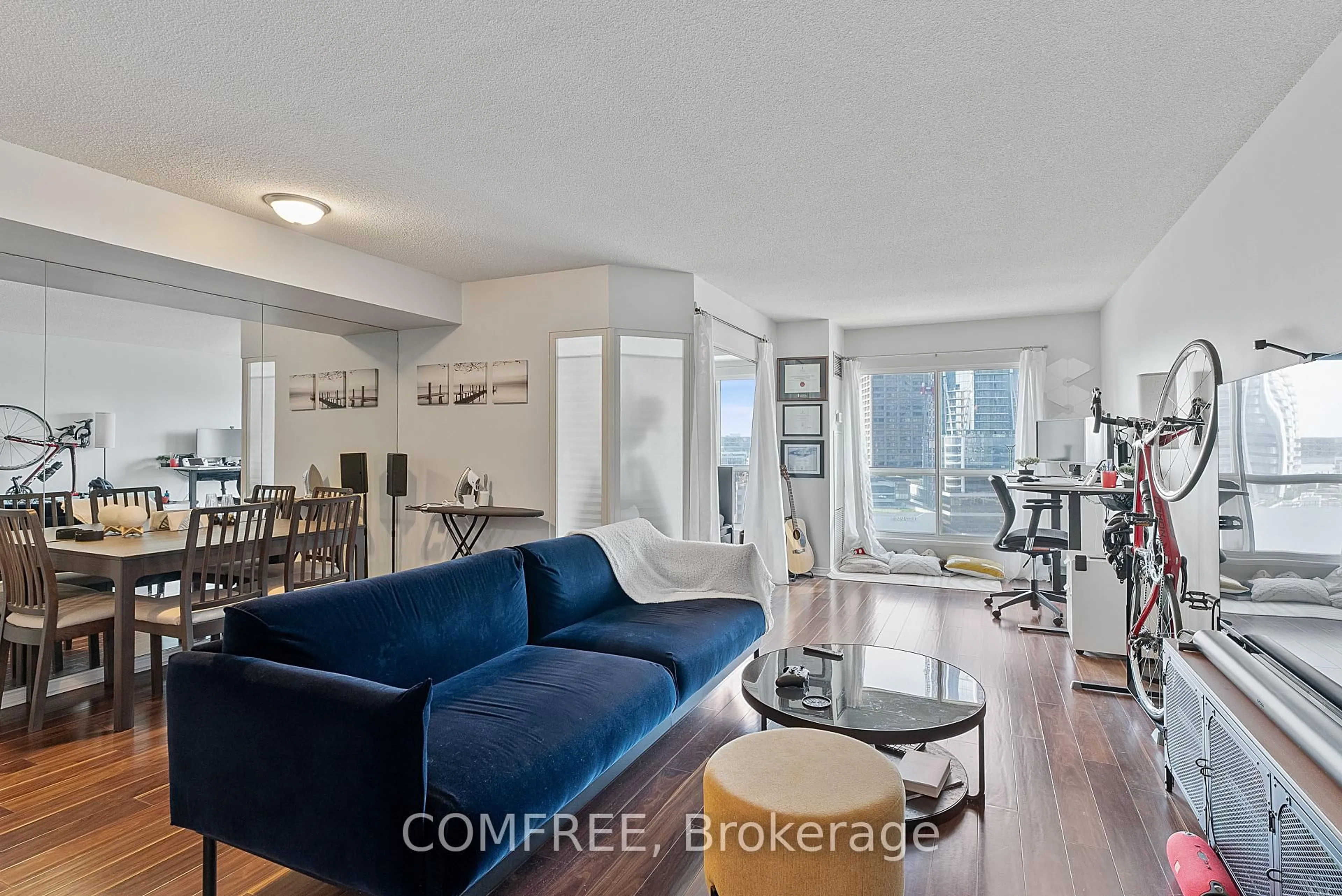 Living room with furniture, unknown for 25 The Esplanade #1519, Toronto Ontario M5E 1W5