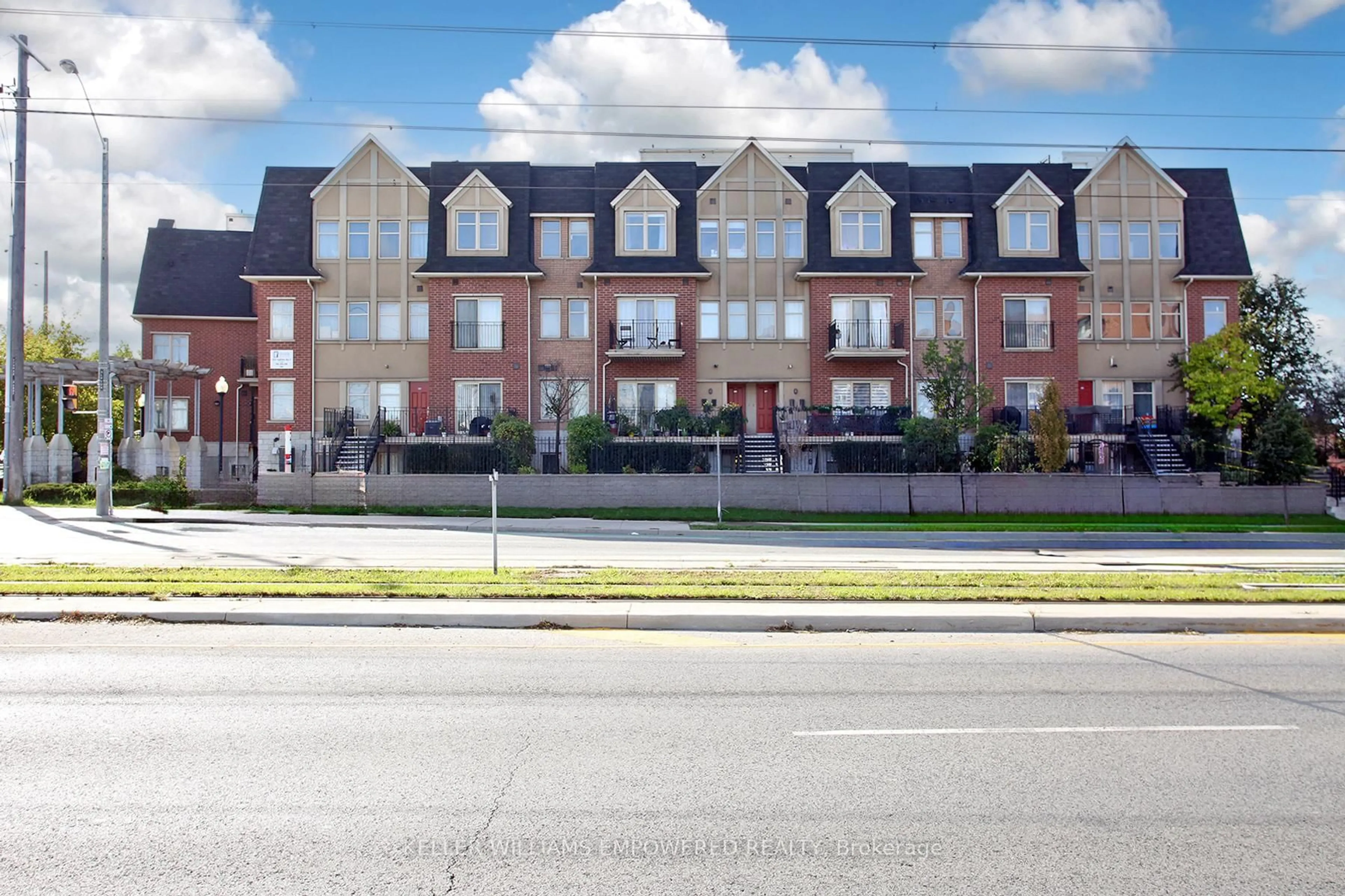 A pic from outside/outdoor area/front of a property/back of a property/a pic from drone, street for 1837 Eglinton Ave #109, Toronto Ontario M4A 2Y4