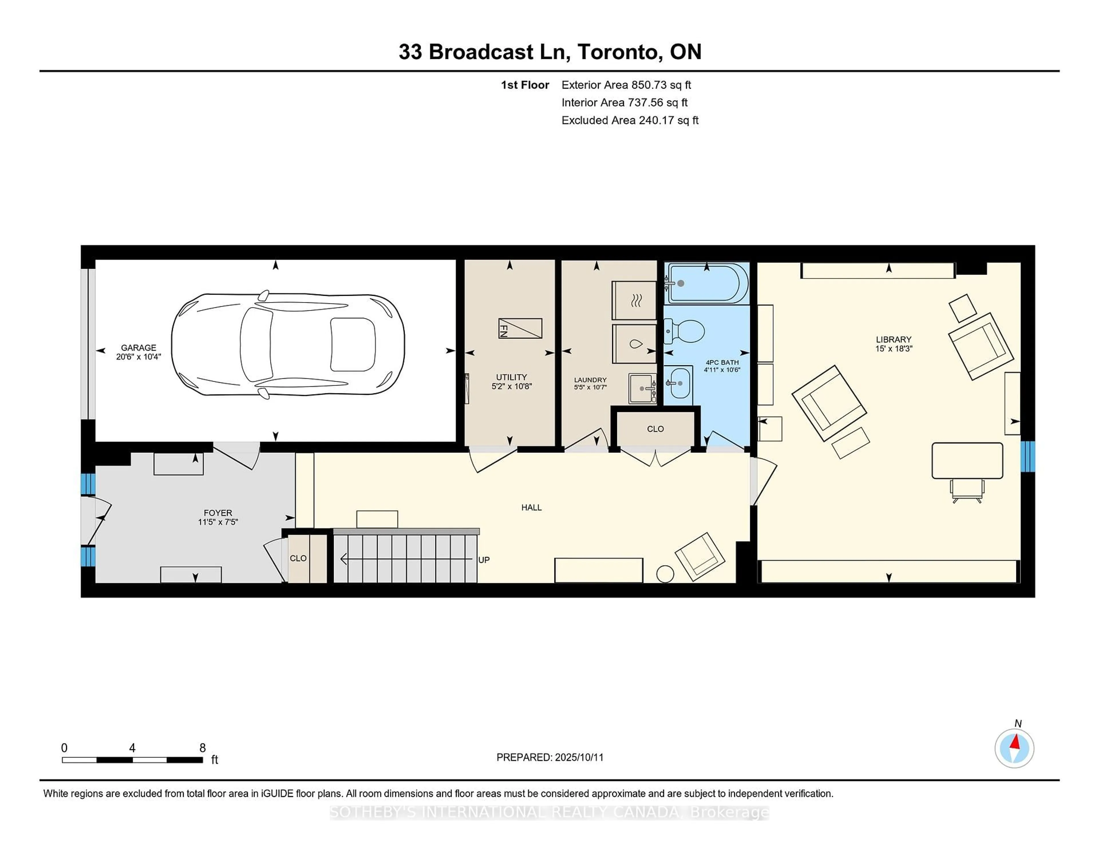 Floor plan for 33 Broadcast Lane, Toronto Ontario M4X 1X7