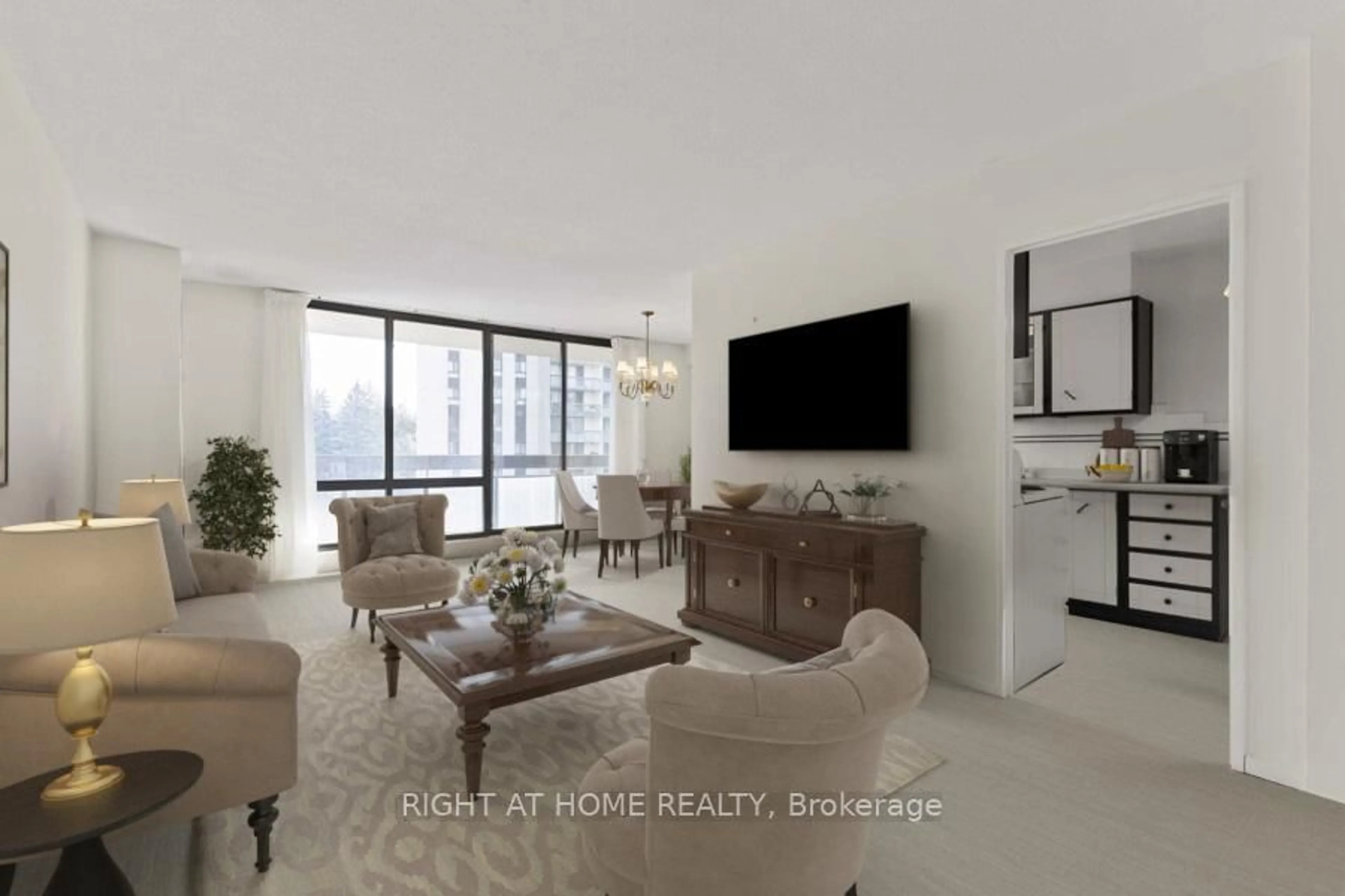 Living room with furniture, unknown for 177 Linus Rd #612, Toronto Ontario M2J 4S5