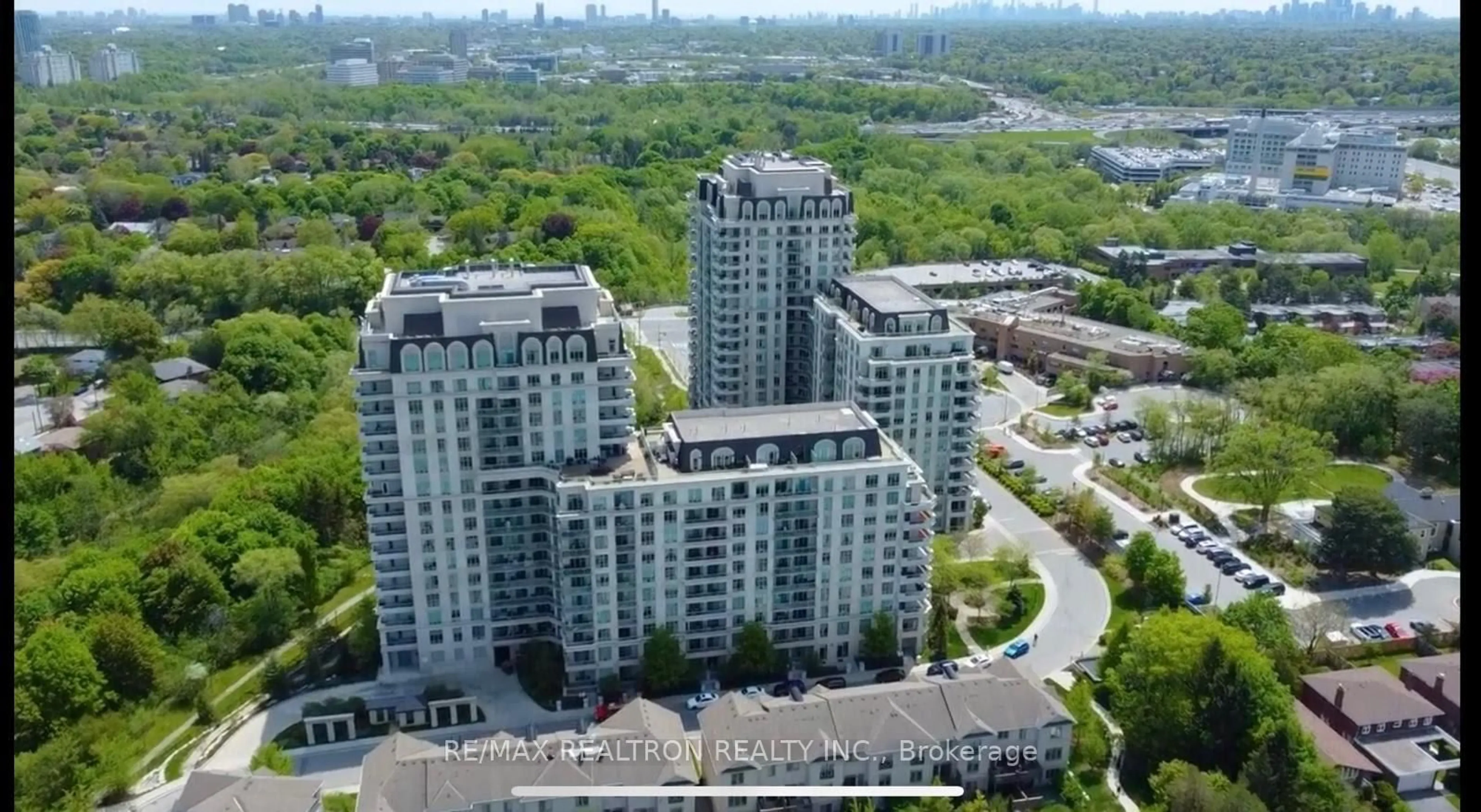 A pic from outside/outdoor area/front of a property/back of a property/a pic from drone, city buildings view from balcony for 20 Bloorview Pl #1003, Toronto Ontario M2J 0A6