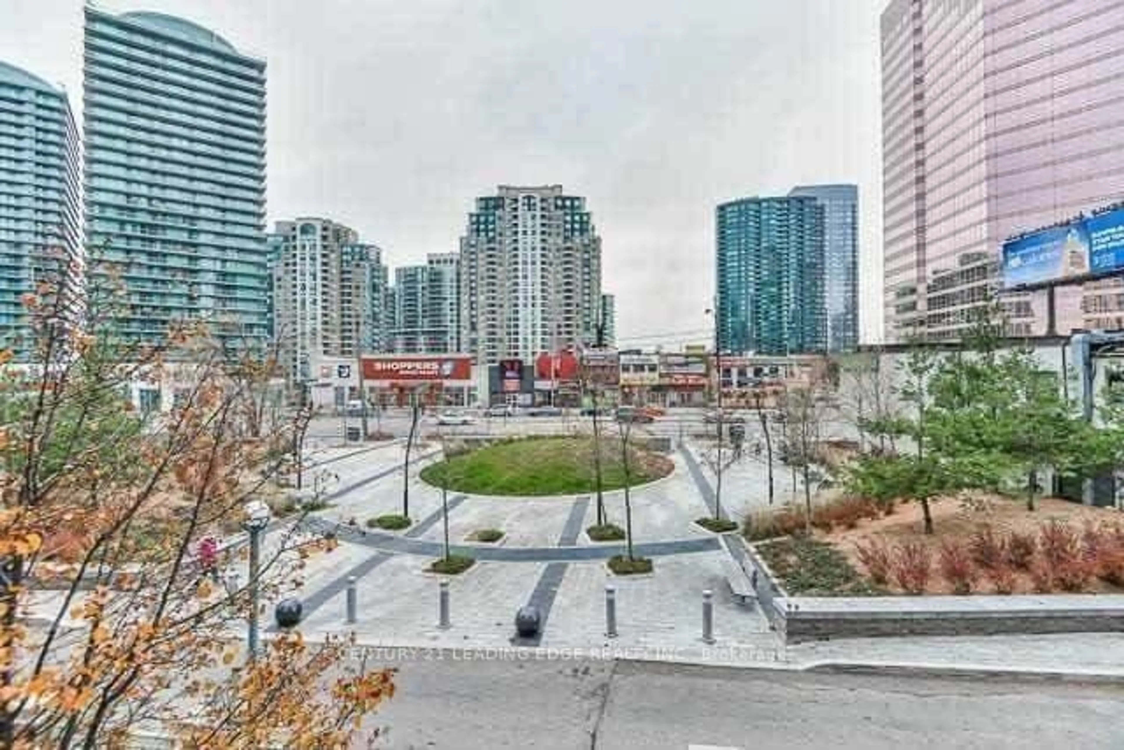 Patio, city buildings view from balcony for 22 Olive Ave #706, Toronto Ontario M2N 7G6