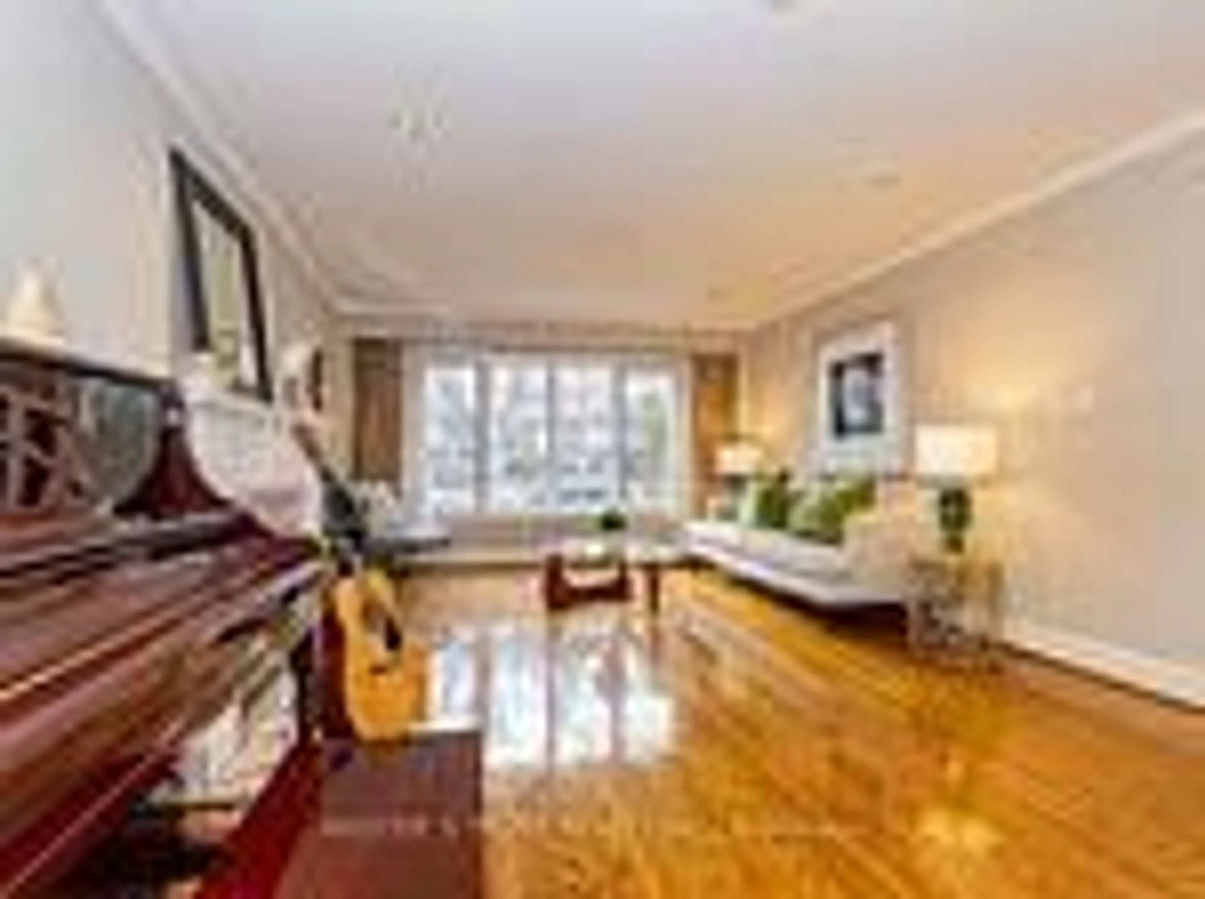 Living room with furniture, wood/laminate floor for 153 Banbury Rd, Toronto Ontario M3B 2L7
