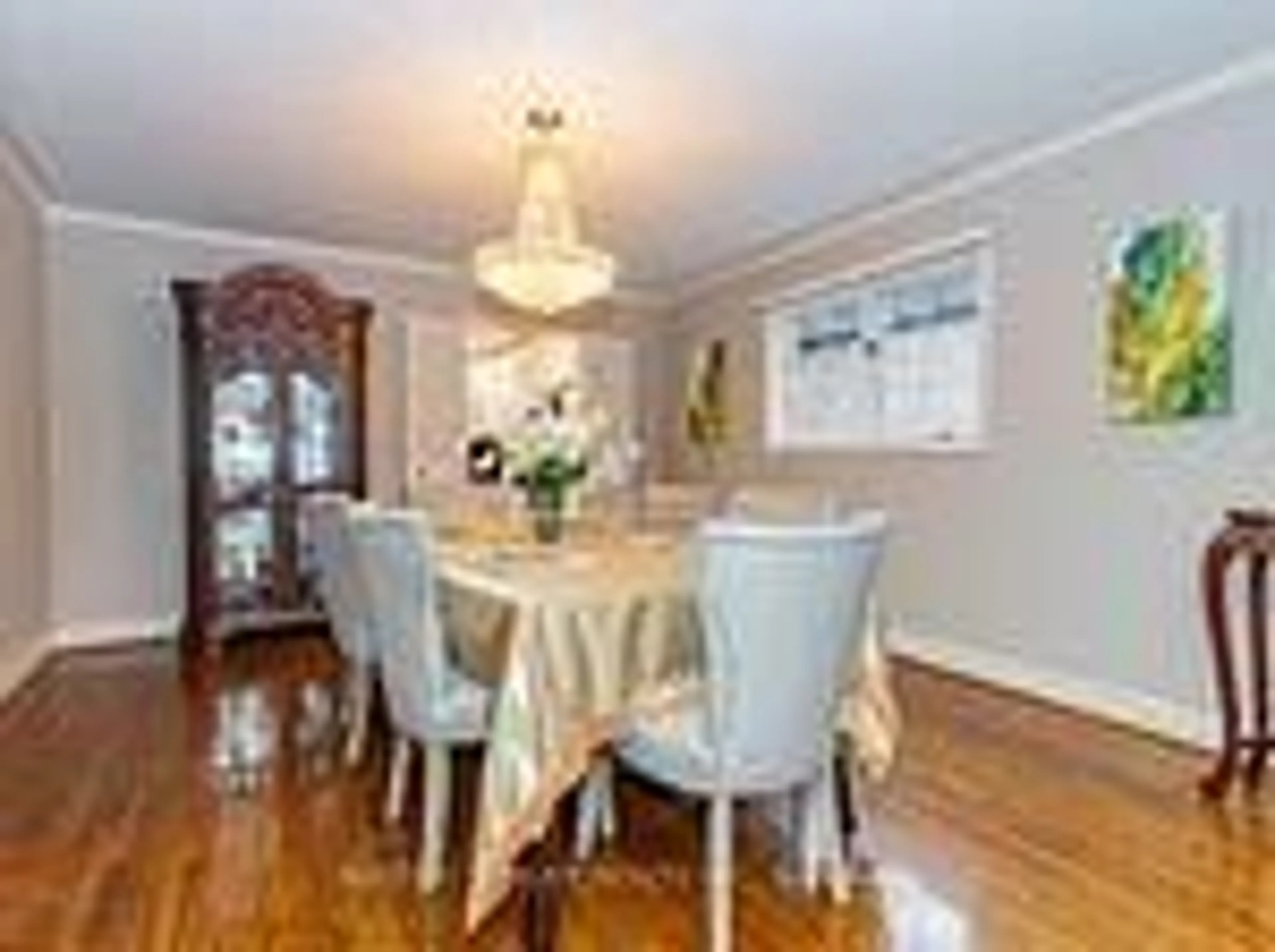 Dining room, wood/laminate floor for 153 Banbury Rd, Toronto Ontario M3B 2L7