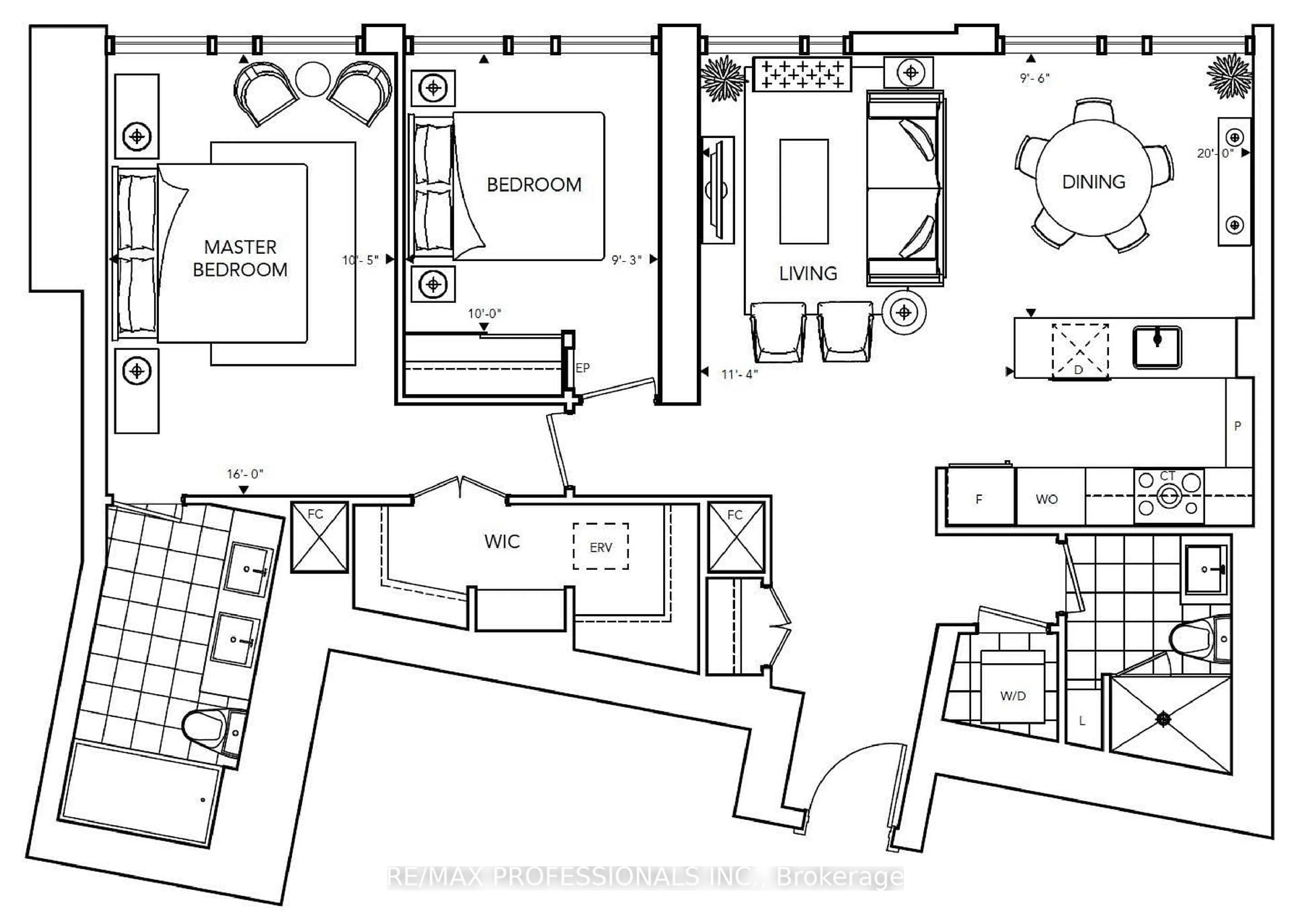 Floor plan for 10 York St #6312, Toronto Ontario M5J 0E1
