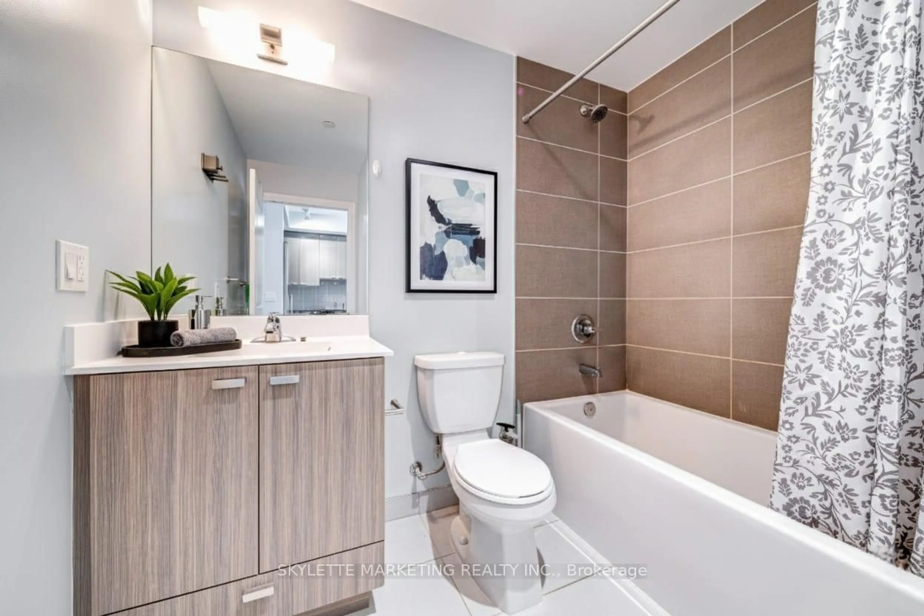 Contemporary bathroom, ceramic/tile floor for 50 Ann O'Reilly Rd #412, Toronto Ontario M2J 0C9