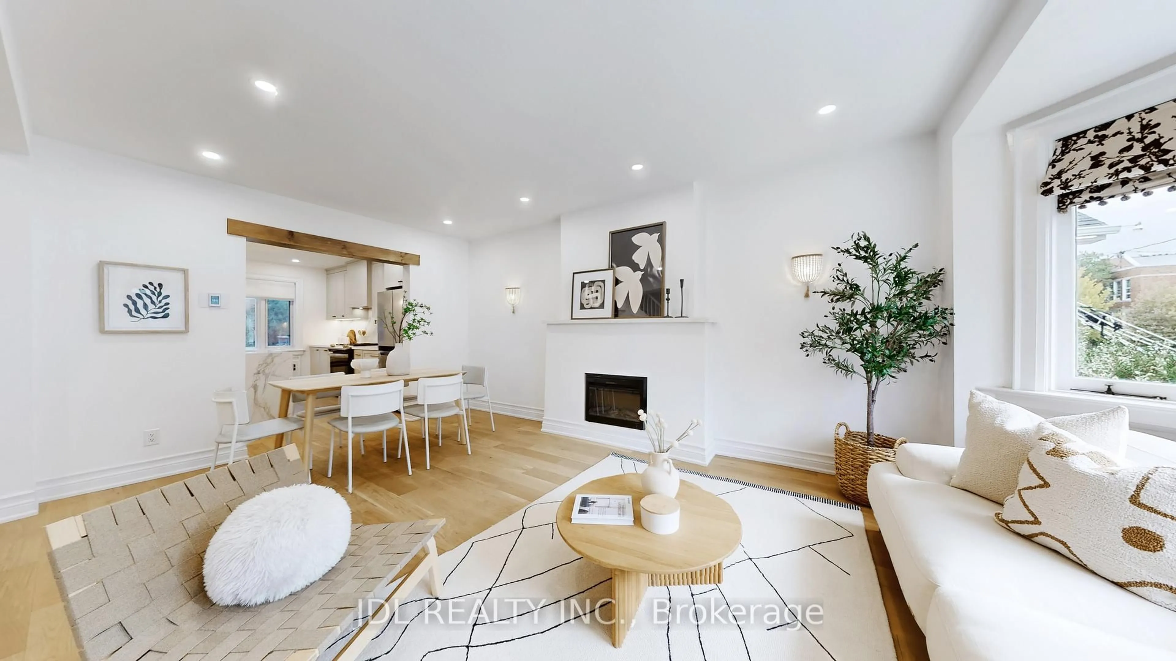 Living room with furniture, wood/laminate floor for 280 Fairlawn Ave, Toronto Ontario M5M 1T1