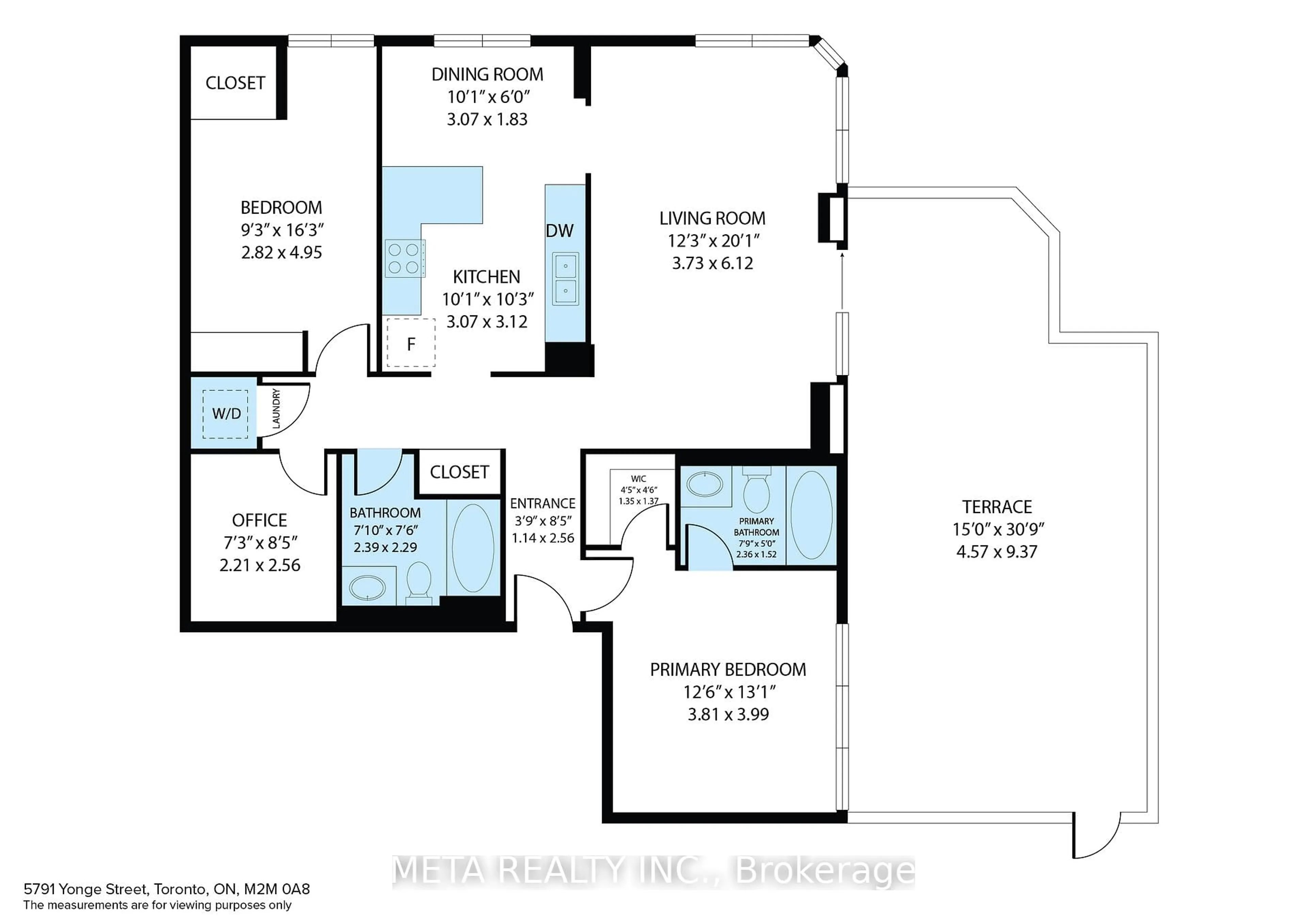 Floor plan for 5791 Yonge St #PH201, Toronto Ontario M2M 0A8