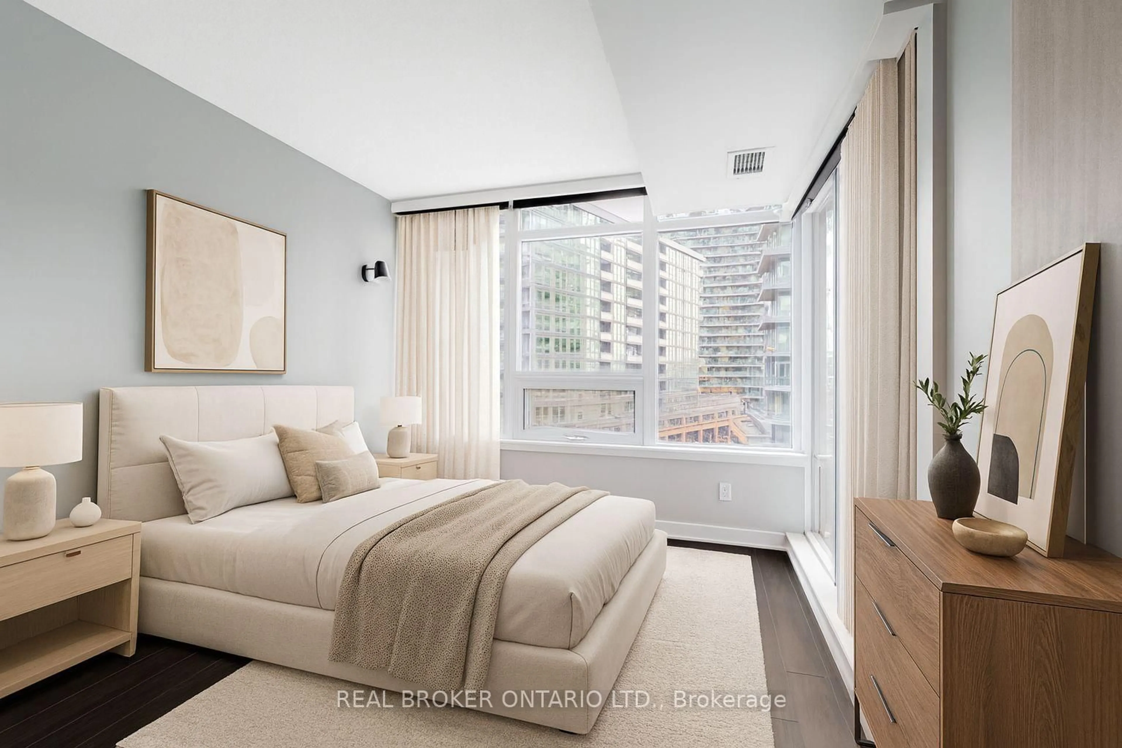 Bedroom with bed, unknown for 19 Bathurst St #816, Toronto Ontario M5V 0P8