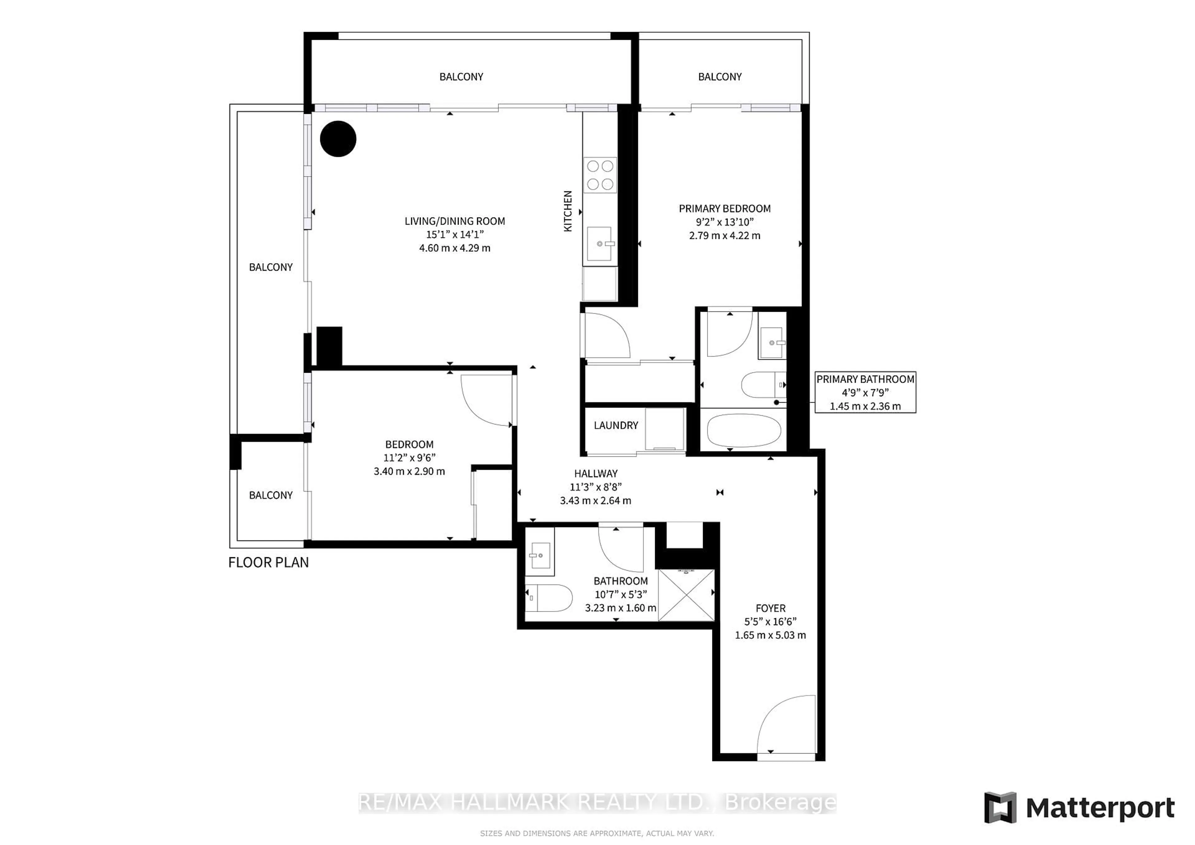 Floor plan for 5 Soudan Ave #807, Toronto Ontario M4S 0B1
