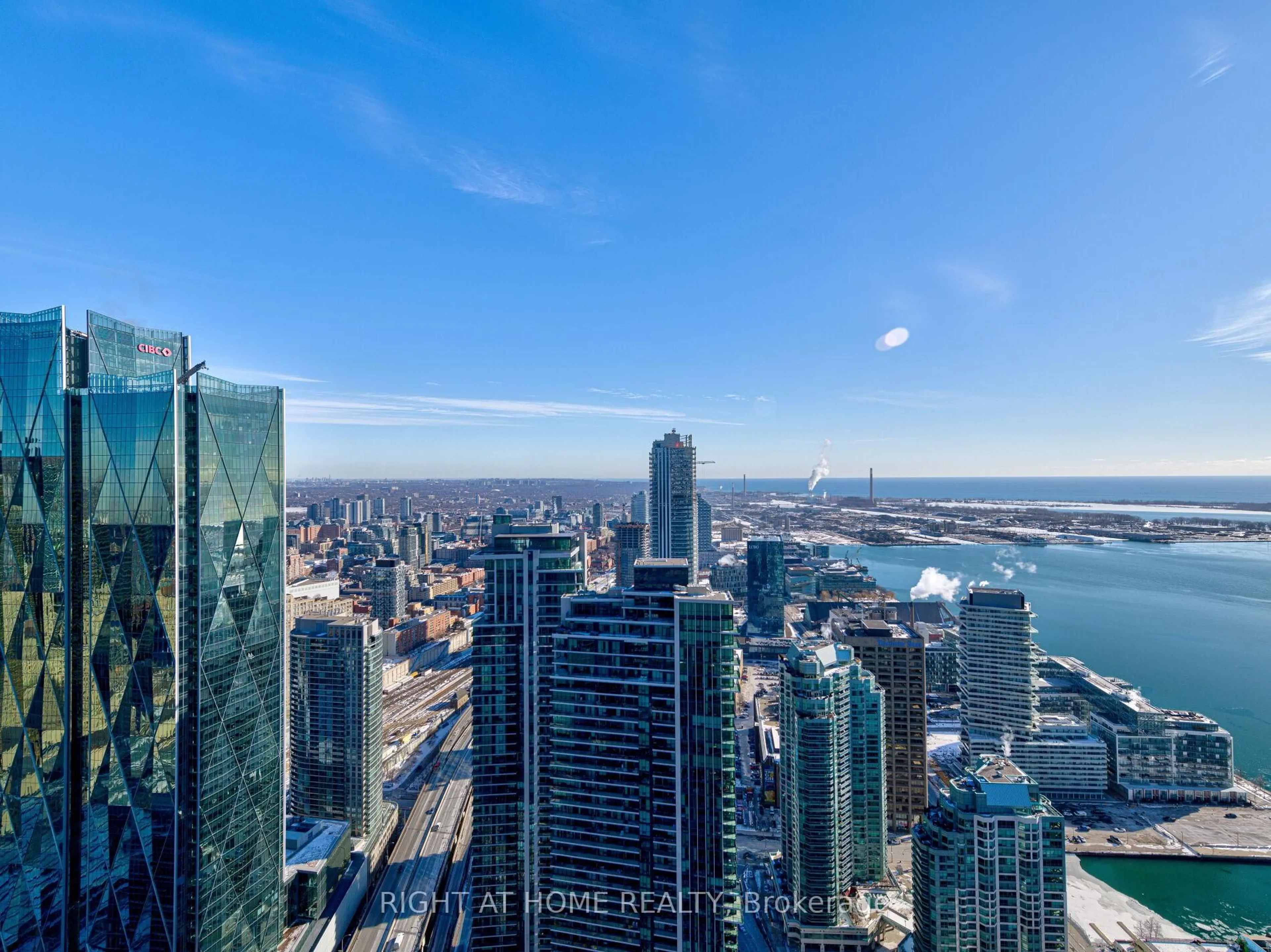 A pic from outside/outdoor area/front of a property/back of a property/a pic from drone, city buildings view from balcony for 88 Harbour St #6306, Toronto Ontario M5J 0C3