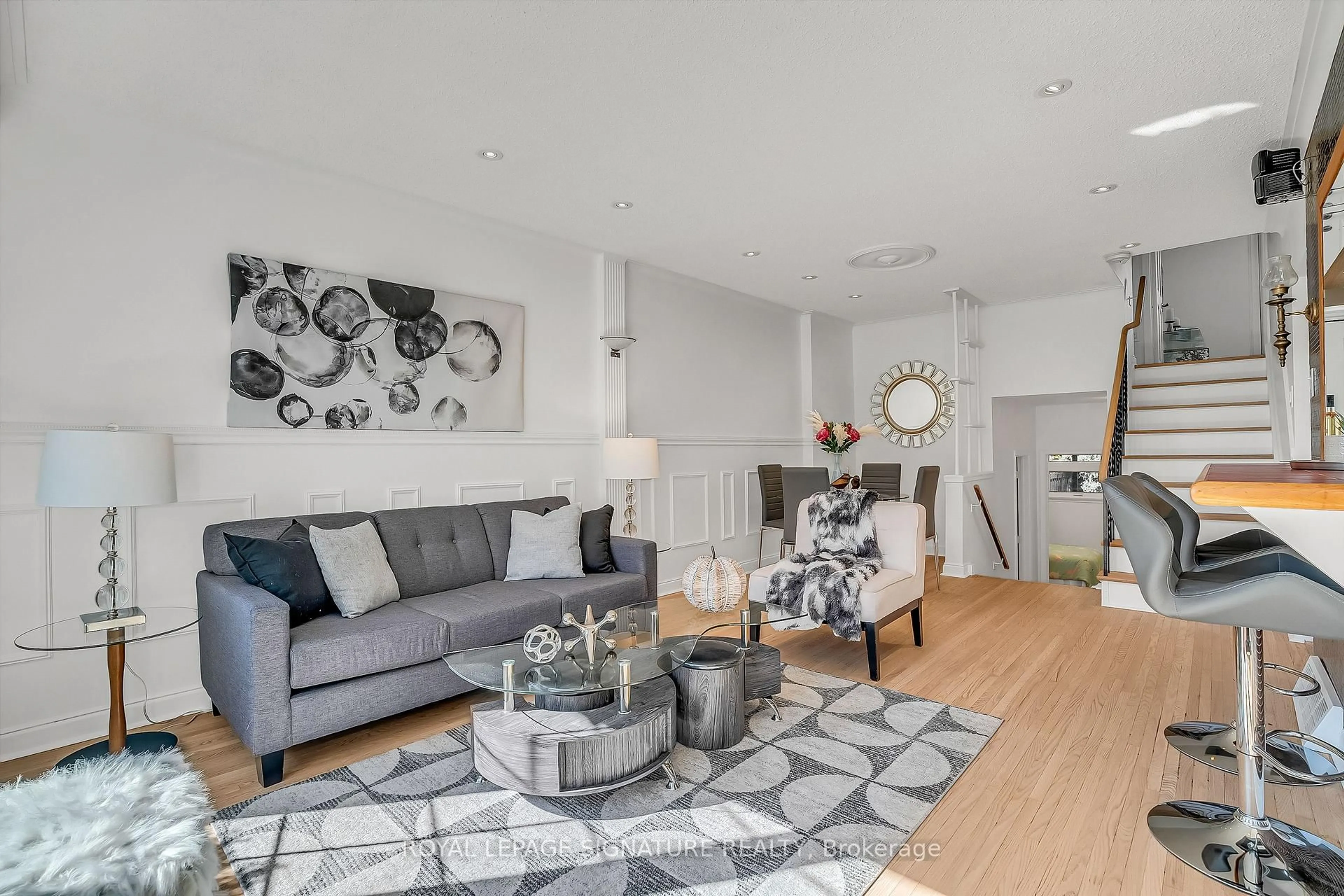 Living room with furniture, unknown for 12 Slidell Cres, Toronto Ontario M3A 2C4