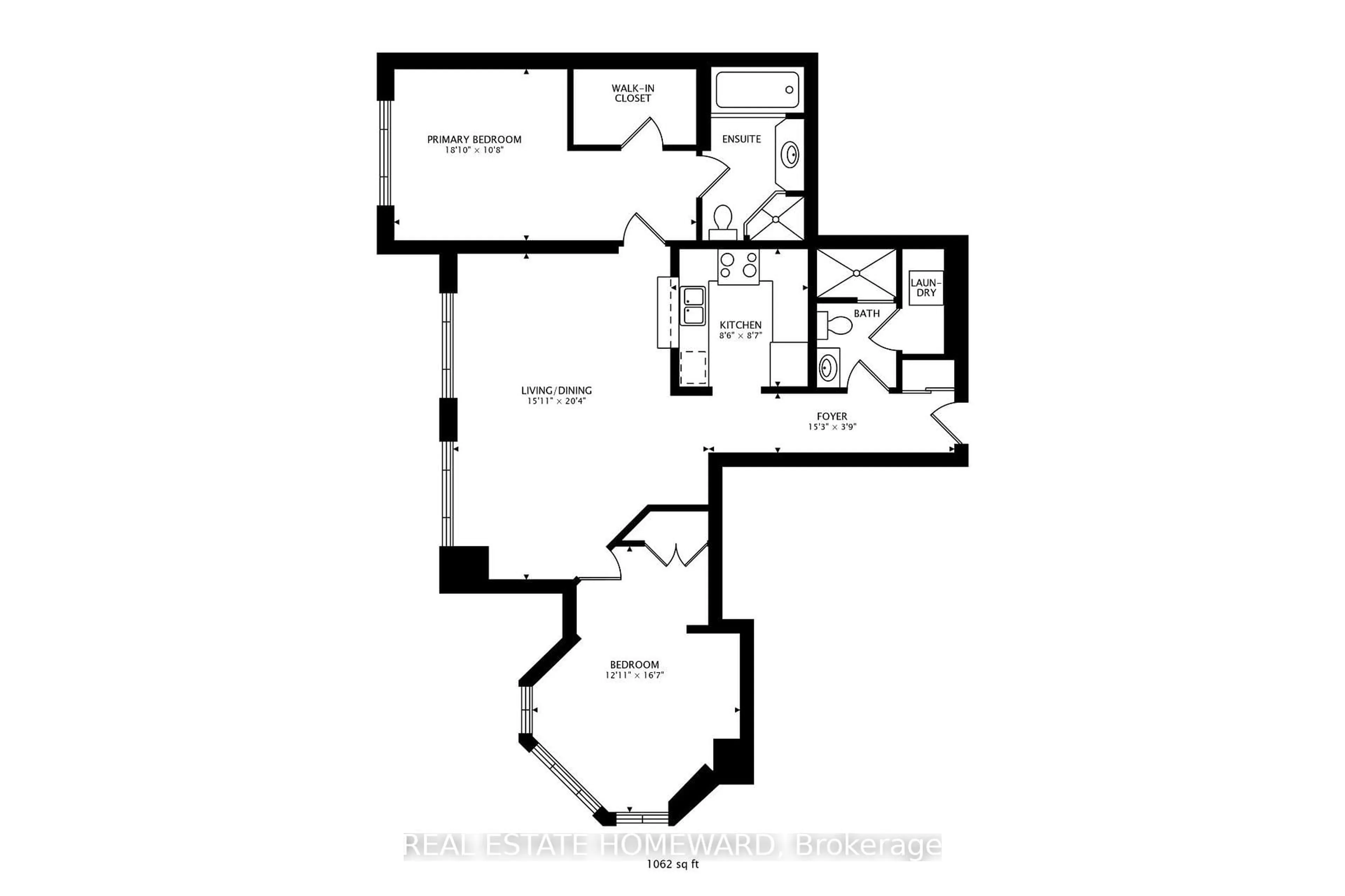 Floor plan for 2 Roxborough St #403, Toronto Ontario M4W 3V7