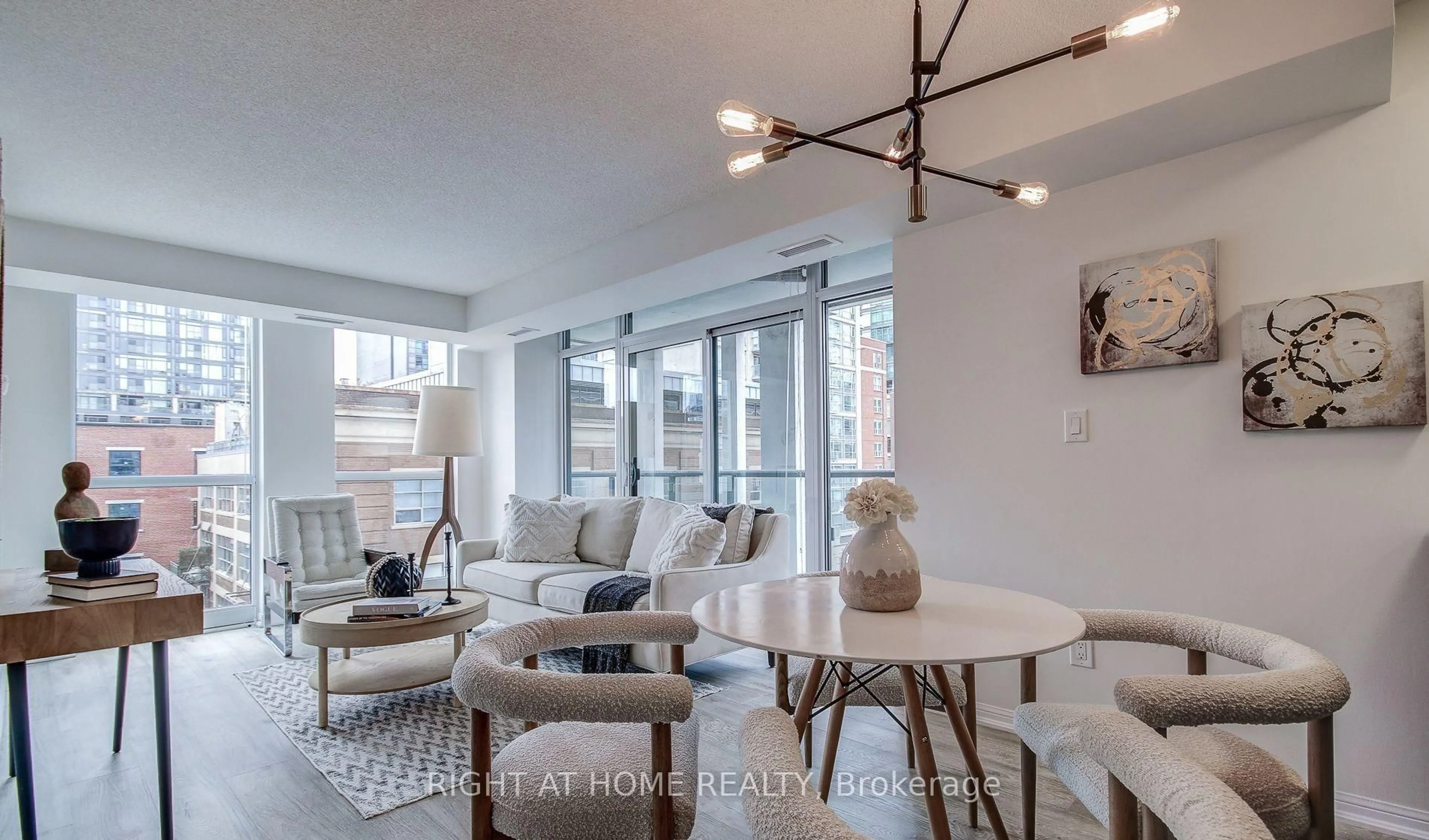 Living room with furniture, unknown for 400 Adelaide St #606, Toronto Ontario M5A 4S3