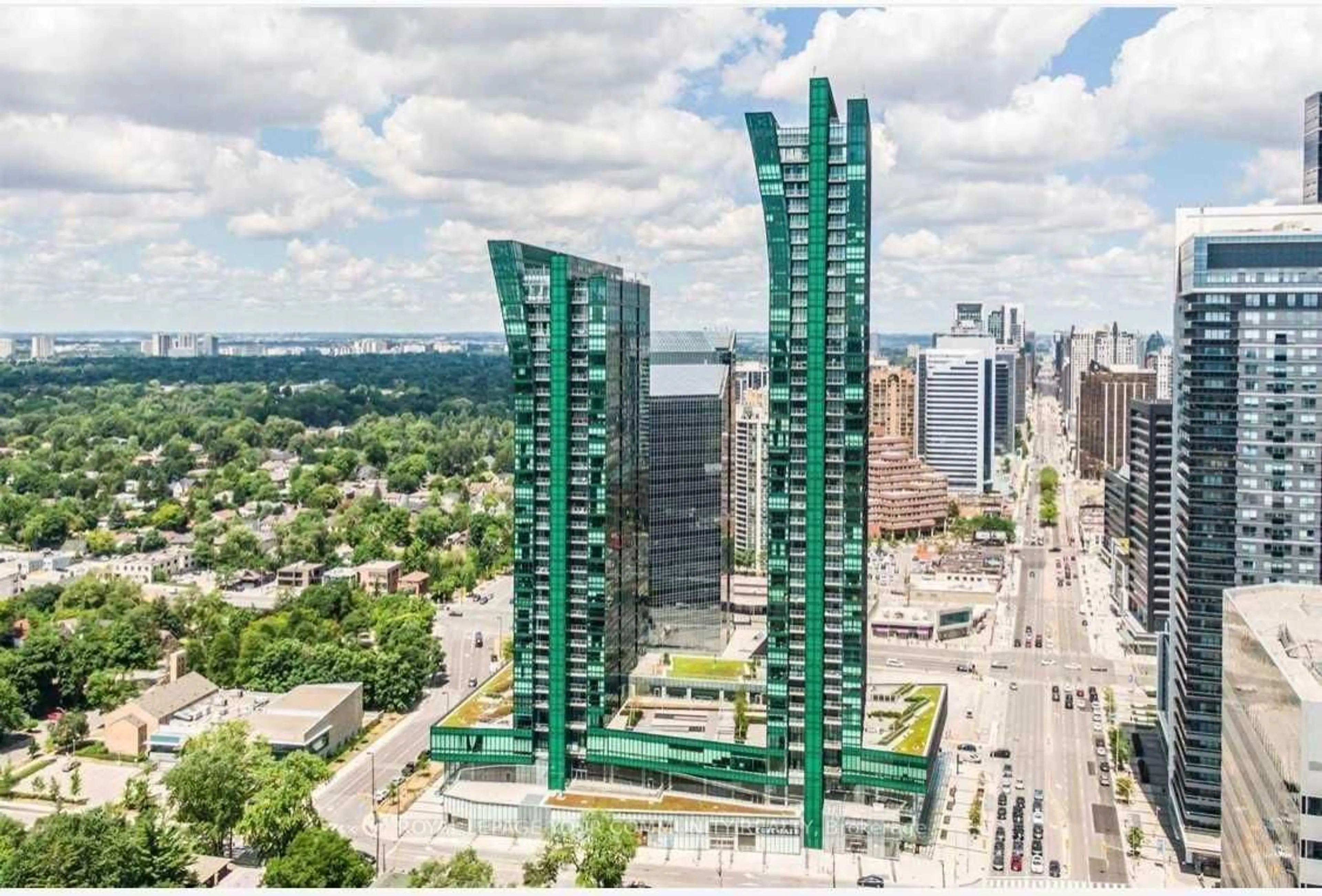 A pic from outside/outdoor area/front of a property/back of a property/a pic from drone, city buildings view from balcony for 11 Bogert Ave #2604, Toronto Ontario M2N 1K4