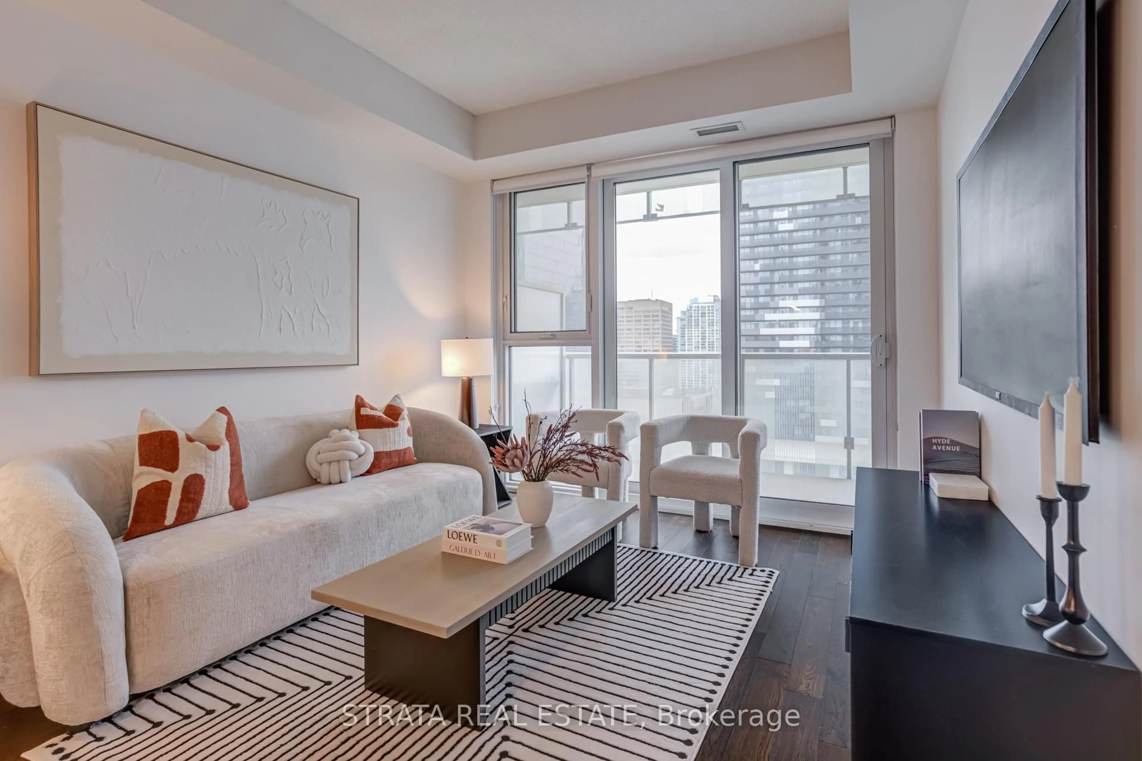 Living room with furniture, unknown for 15 Lower Jarvis St #1607, Toronto Ontario M5E 0C4